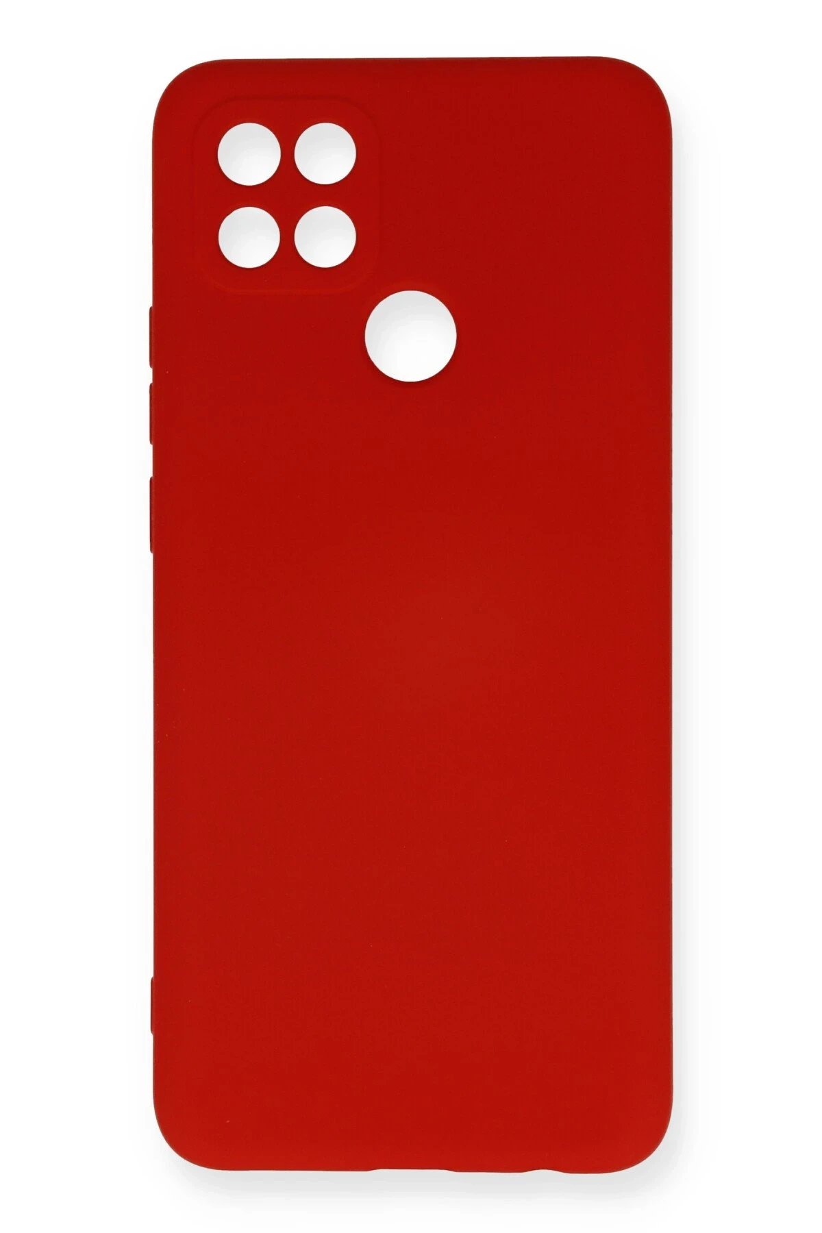 Oppo A15 Kılıf Nano içi Kadife Silikon - Kırmızı-(5796)