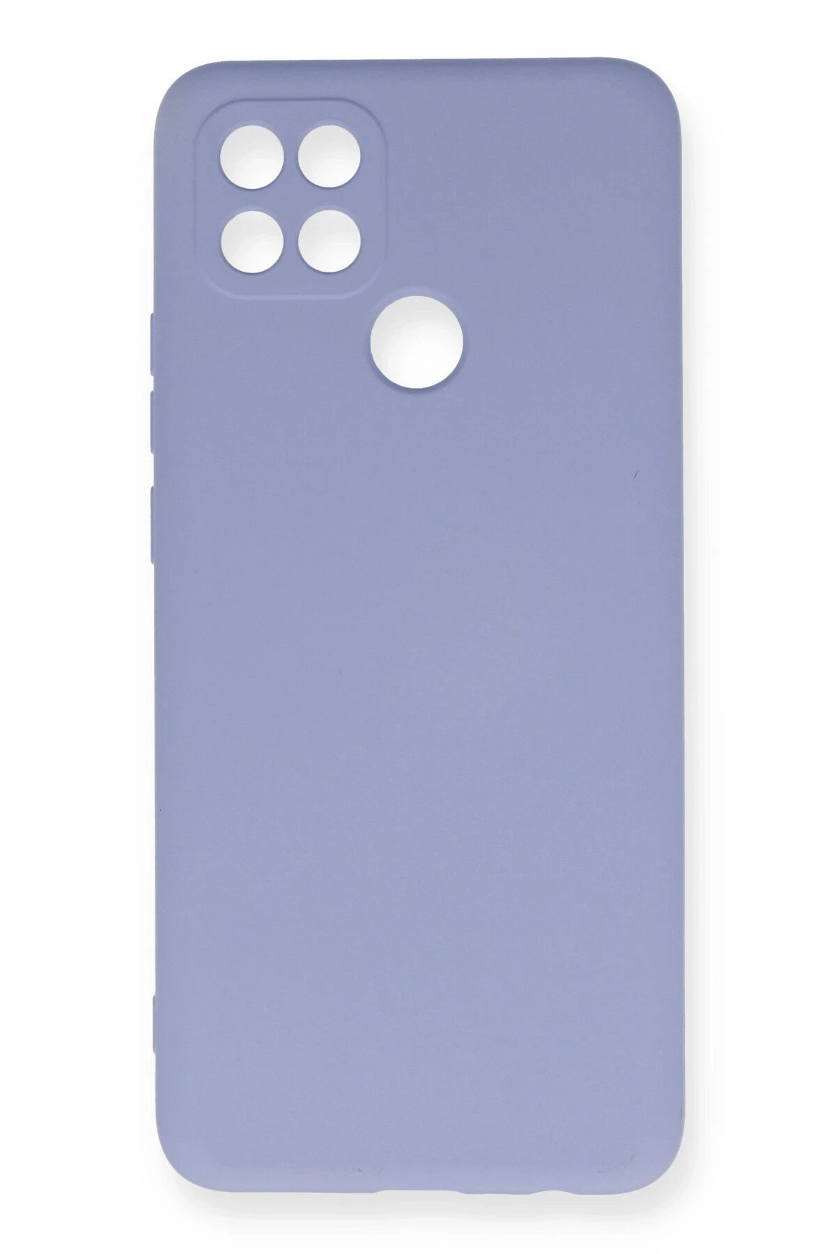 Oppo A15 Kılıf Nano içi Kadife Silikon - Lila-(5796)