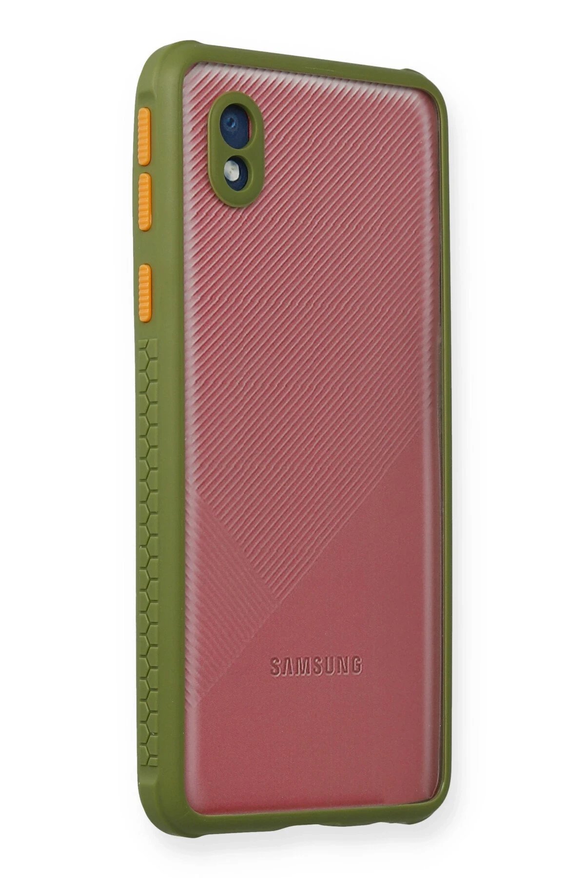 Samsung Galaxy A01 Core Kılıf Miami Şeffaf Silikon - Yeşil-(5796)