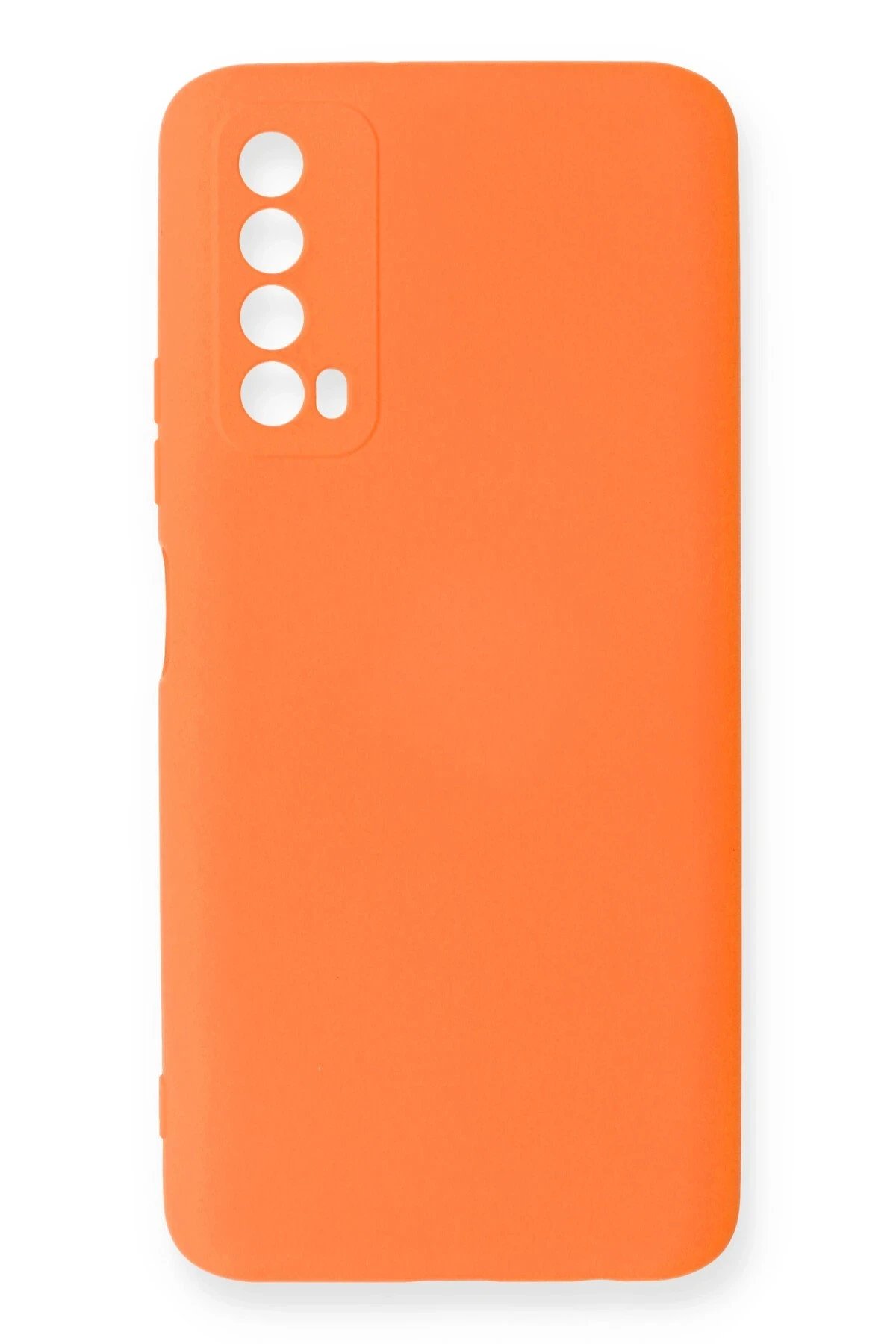 Huawei P Smart 2021 Kılıf Nano içi Kadife Silikon - Turuncu-(5796)