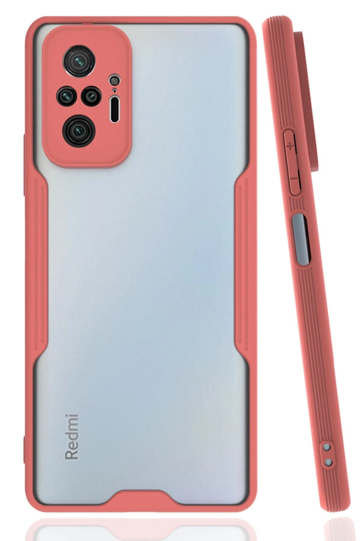 Xiaomi Redmi Note 10 Pro Kılıf Platin Silikon - Pembe-(5796)