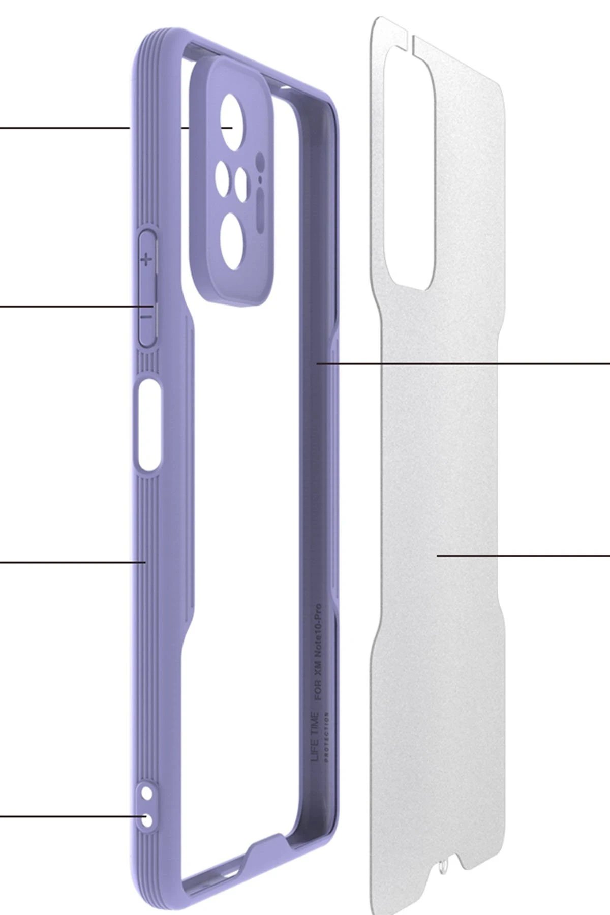 Platin Silikon Kılıf✅ Yüksek Kaliteli Malzeme – TPU + Fiber KarışımıPlatin Serisi