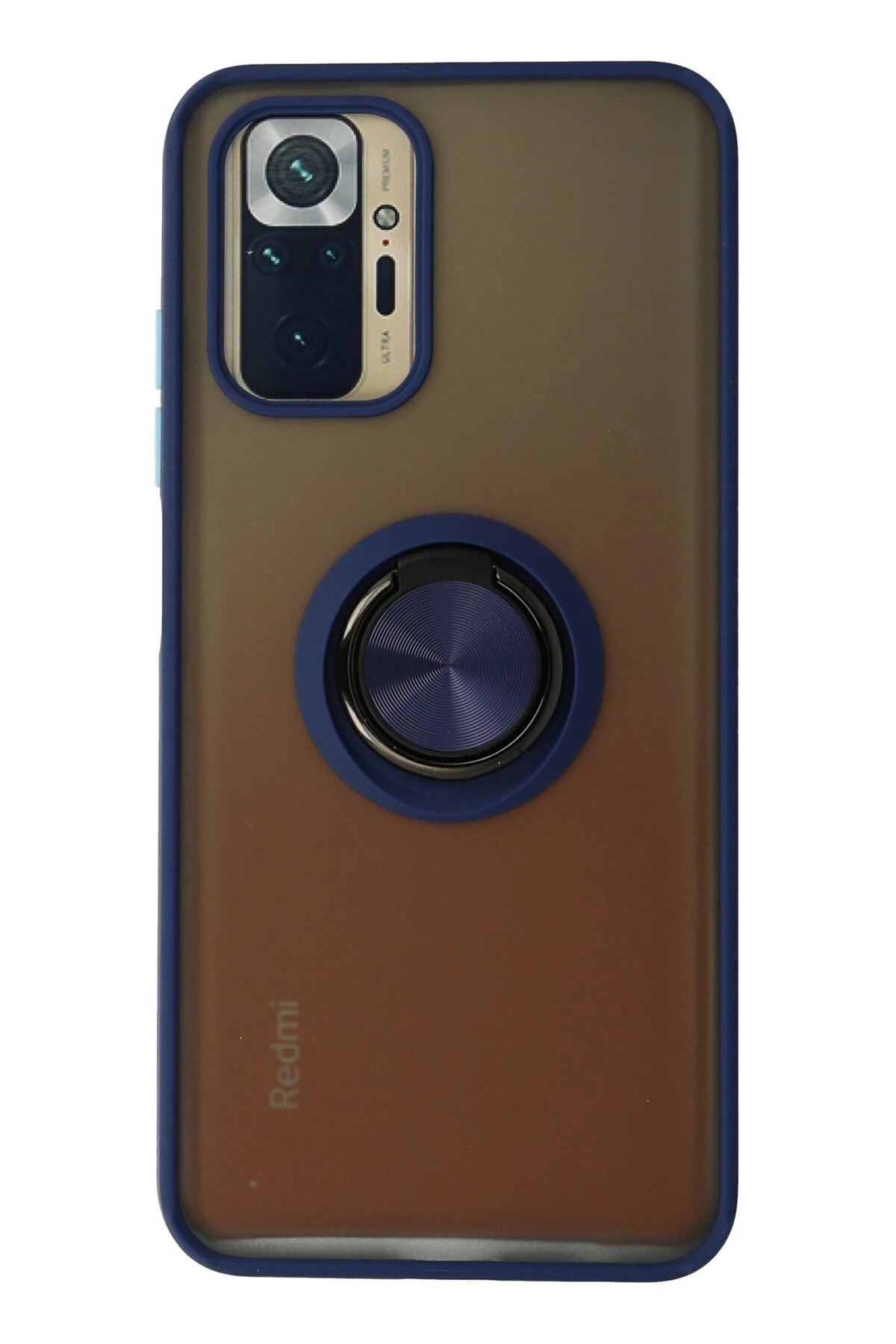 Xiaomi Redmi Note 10 Kılıf Montreal Yüzüklü Silikon Kapak - Lacivert-(5796)