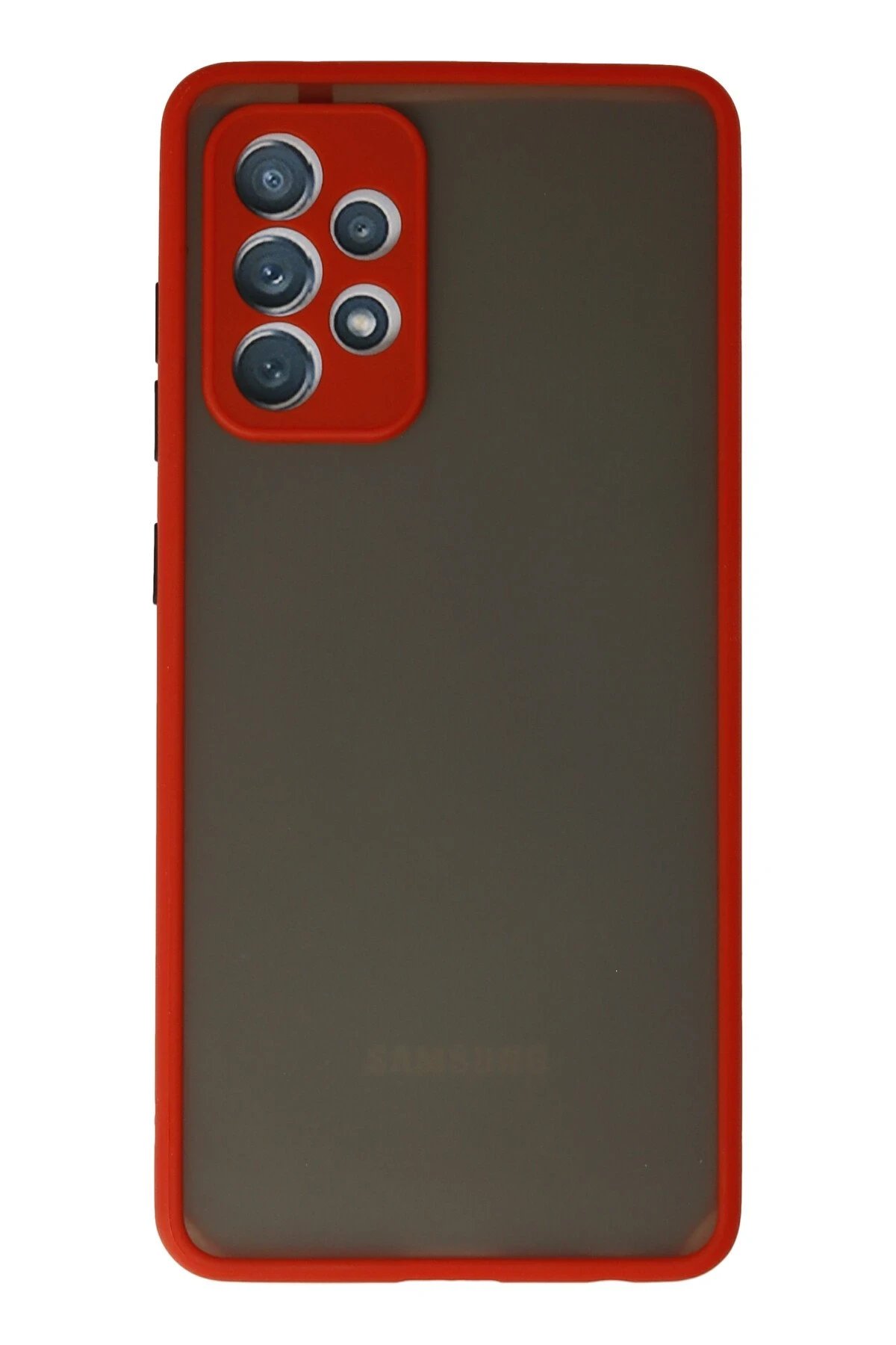 Samsung Galaxy A72 Kılıf Montreal Silikon Kapak - Kırmızı-(5796)