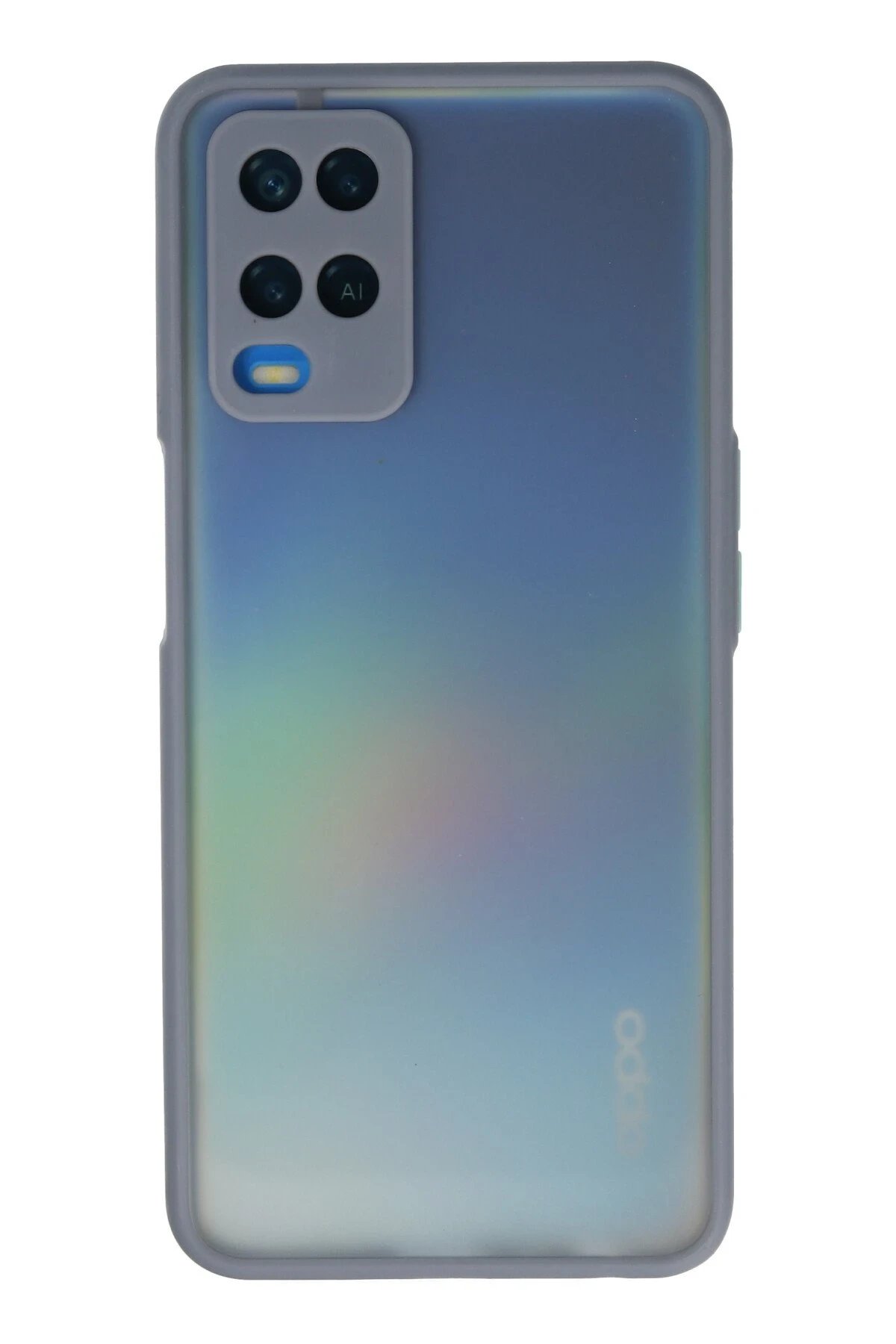 Oppo A54 4G Kılıf Montreal Silikon Kapak - Gri-(5796)