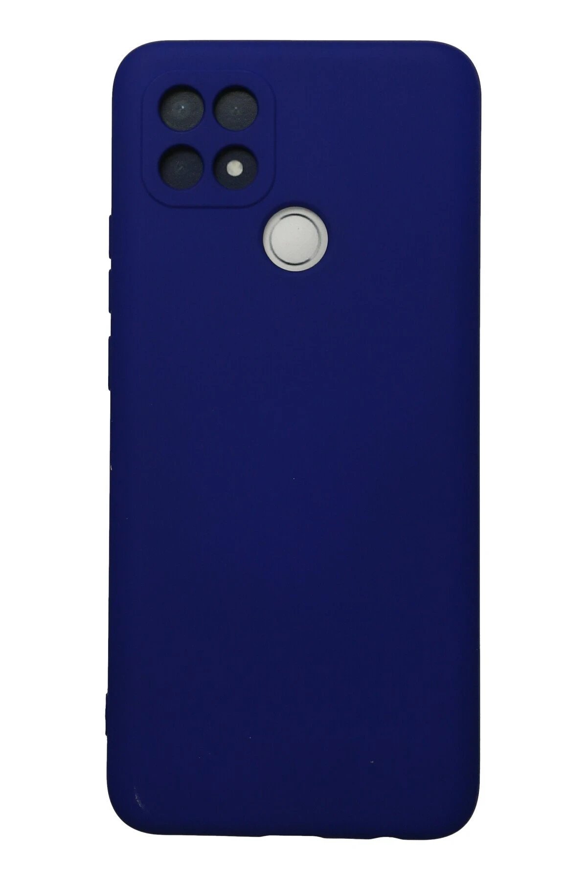 Oppo A15 Kılıf Nano içi Kadife Silikon - Lacivert-(5796)