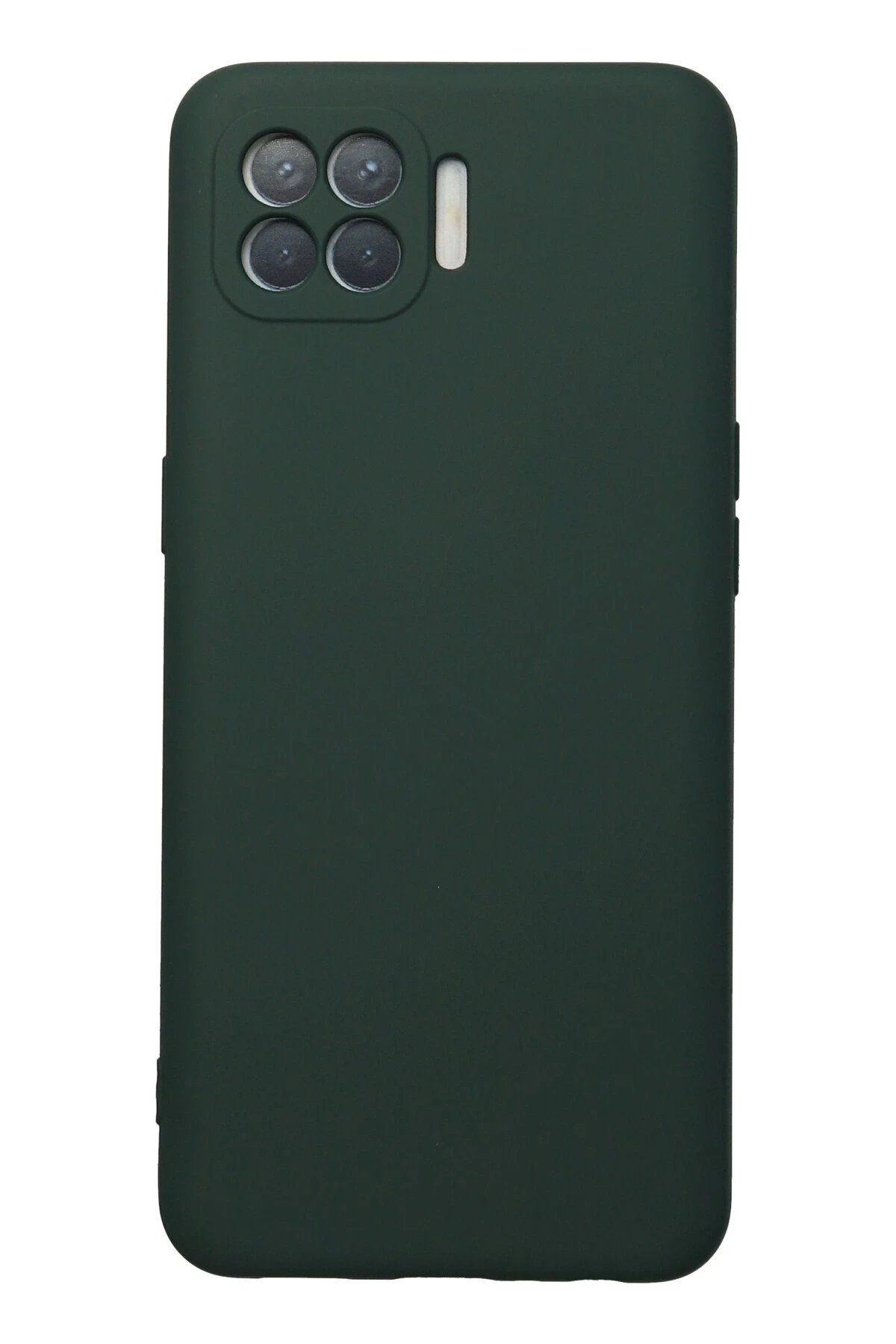 Oppo Reno 4 Lite Kılıf Nano içi Kadife Silikon - Koyu Yeşil-(5796)