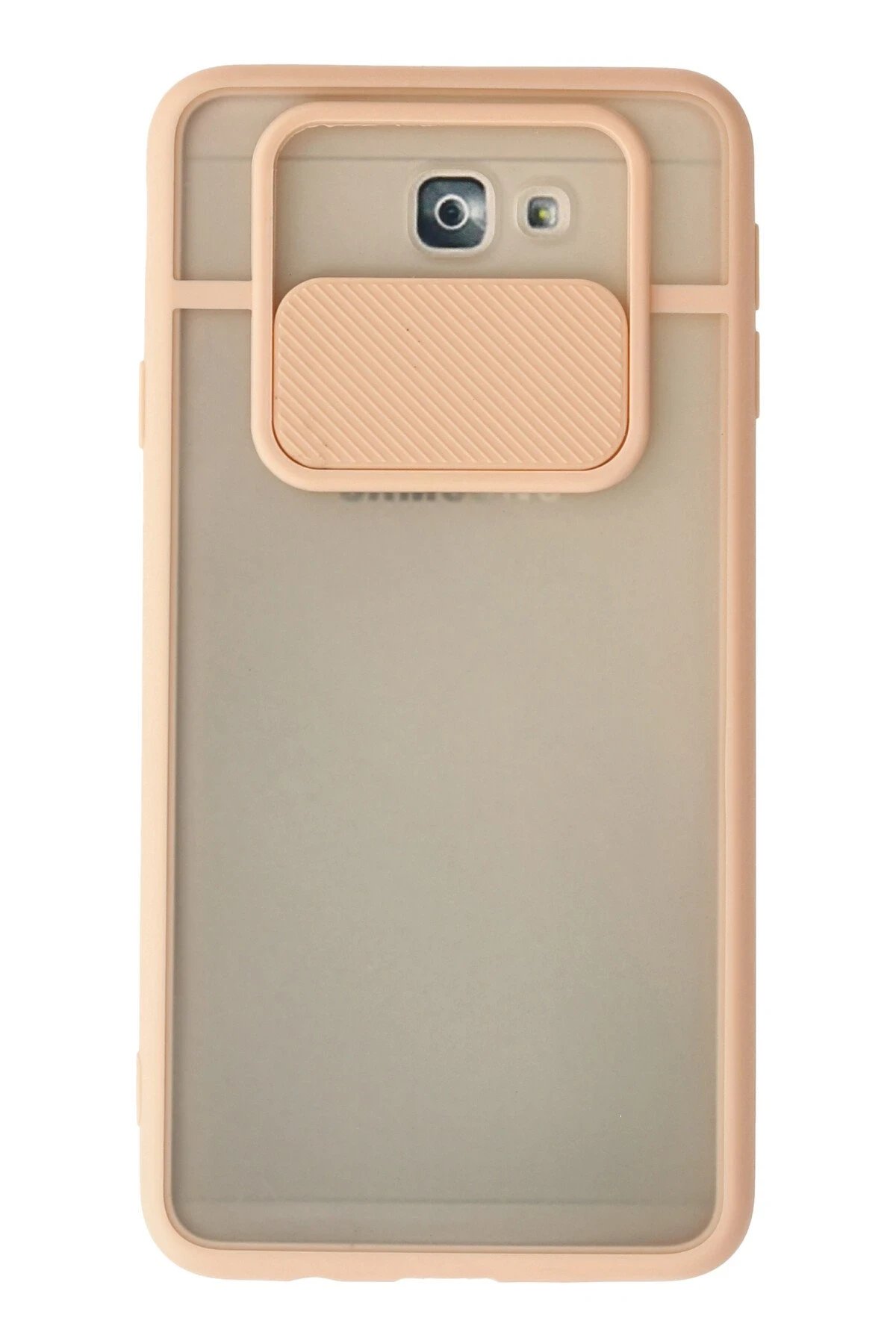 Samsung Galaxy J7 Prime Kılıf Palm Buzlu Kamera Sürgülü Silikon - Pembe-(5796)