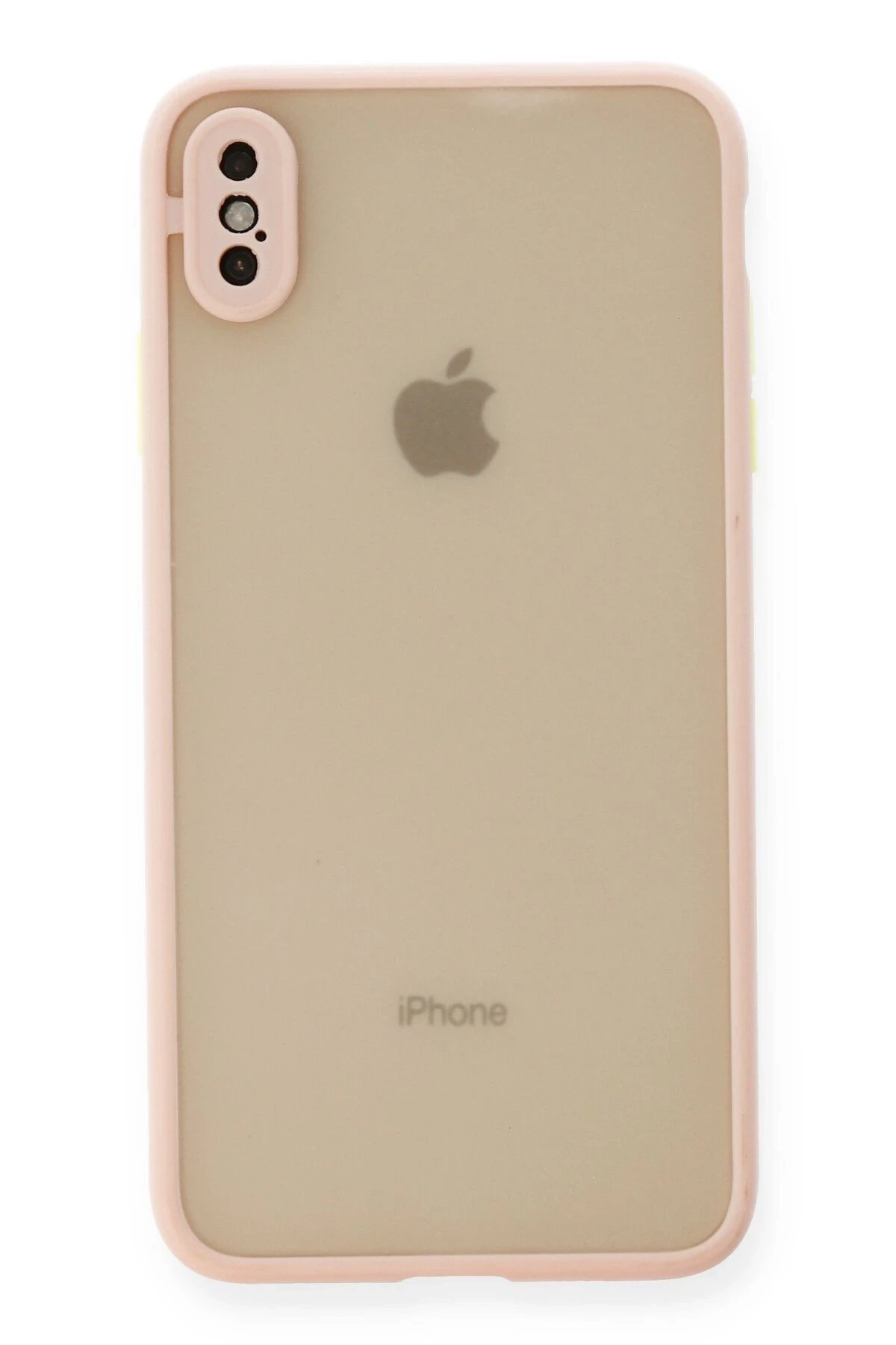 iPhone XS Max Kılıf Montreal Silikon Kapak - Pembe-(5796)
