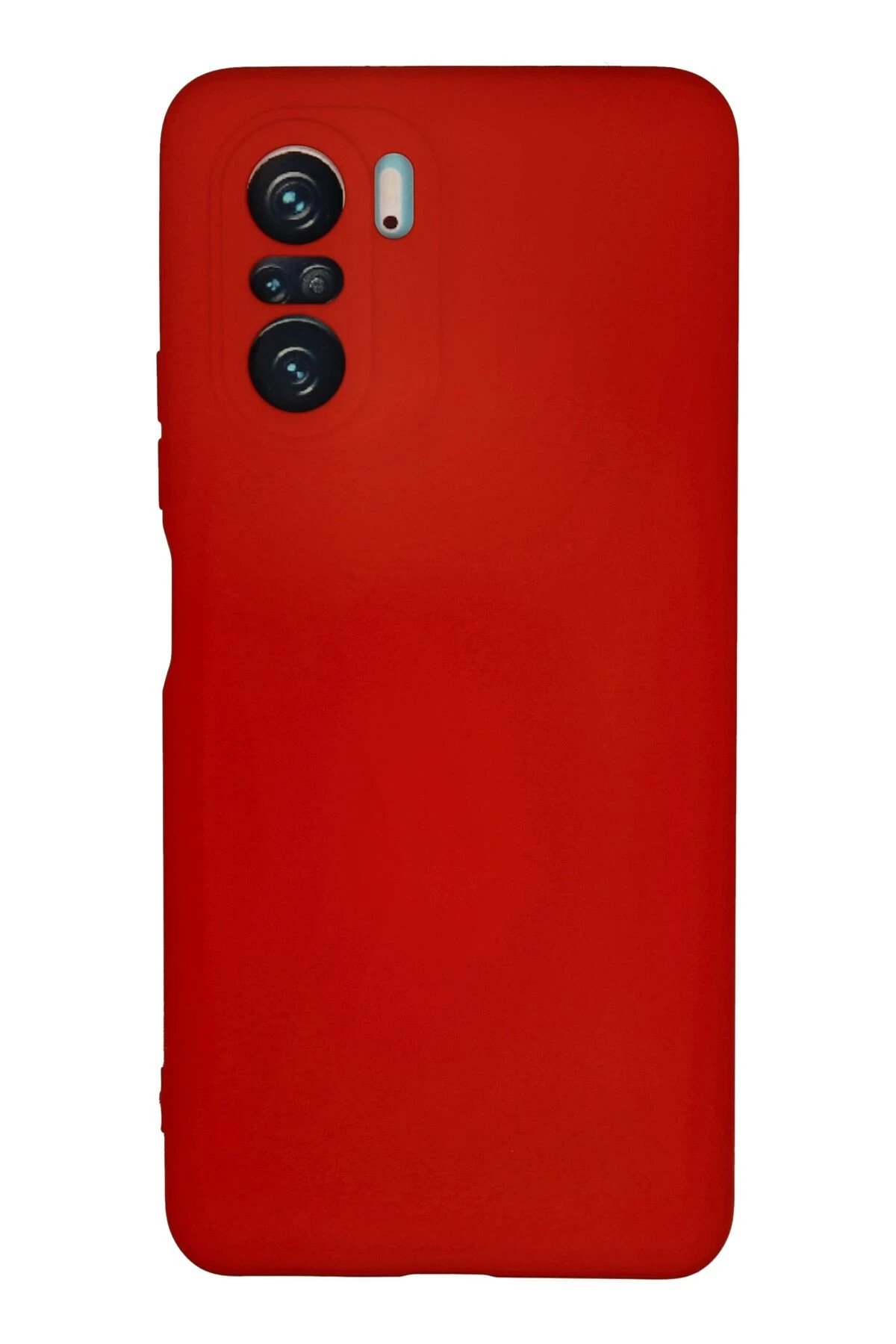 Xiaomi Poco F3 Kılıf Nano içi Kadife Silikon - Kırmızı-(5796)