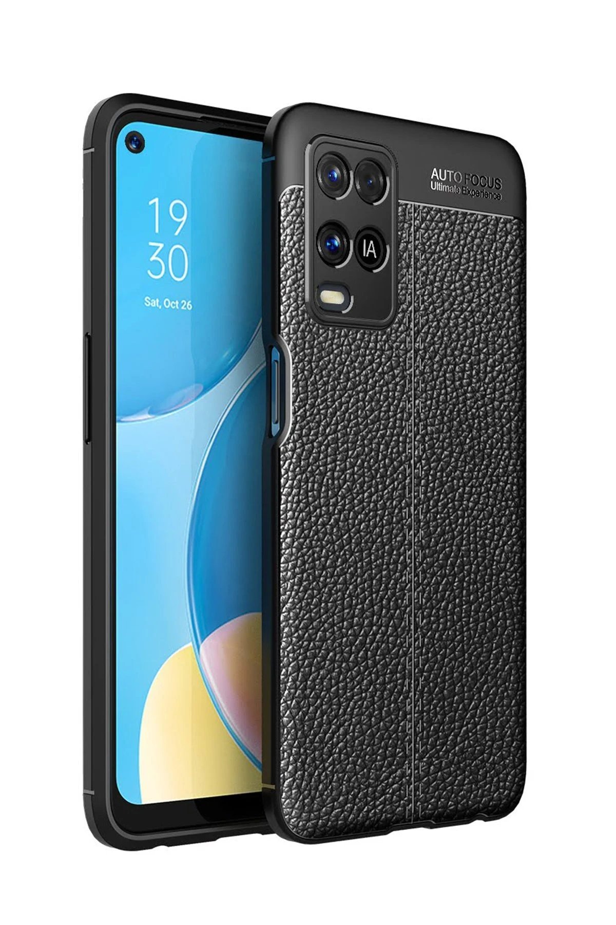 Oppo A54 4G Kılıf Auto Focus Kapak - Siyah-(5796)
