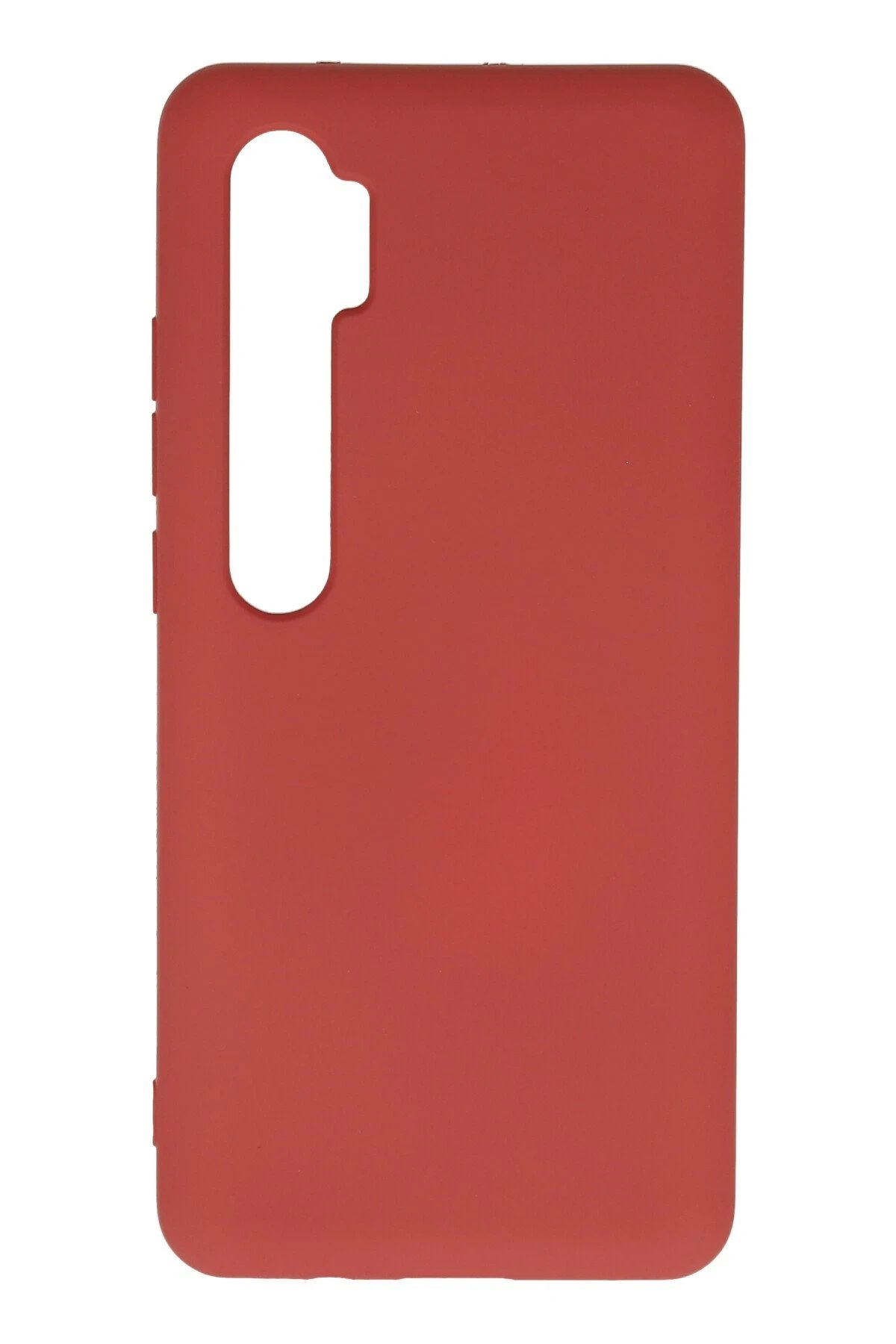 Xiaomi Mi Note 10 Lite Kılıf Nano içi Kadife Silikon - Kiremit-(5796)