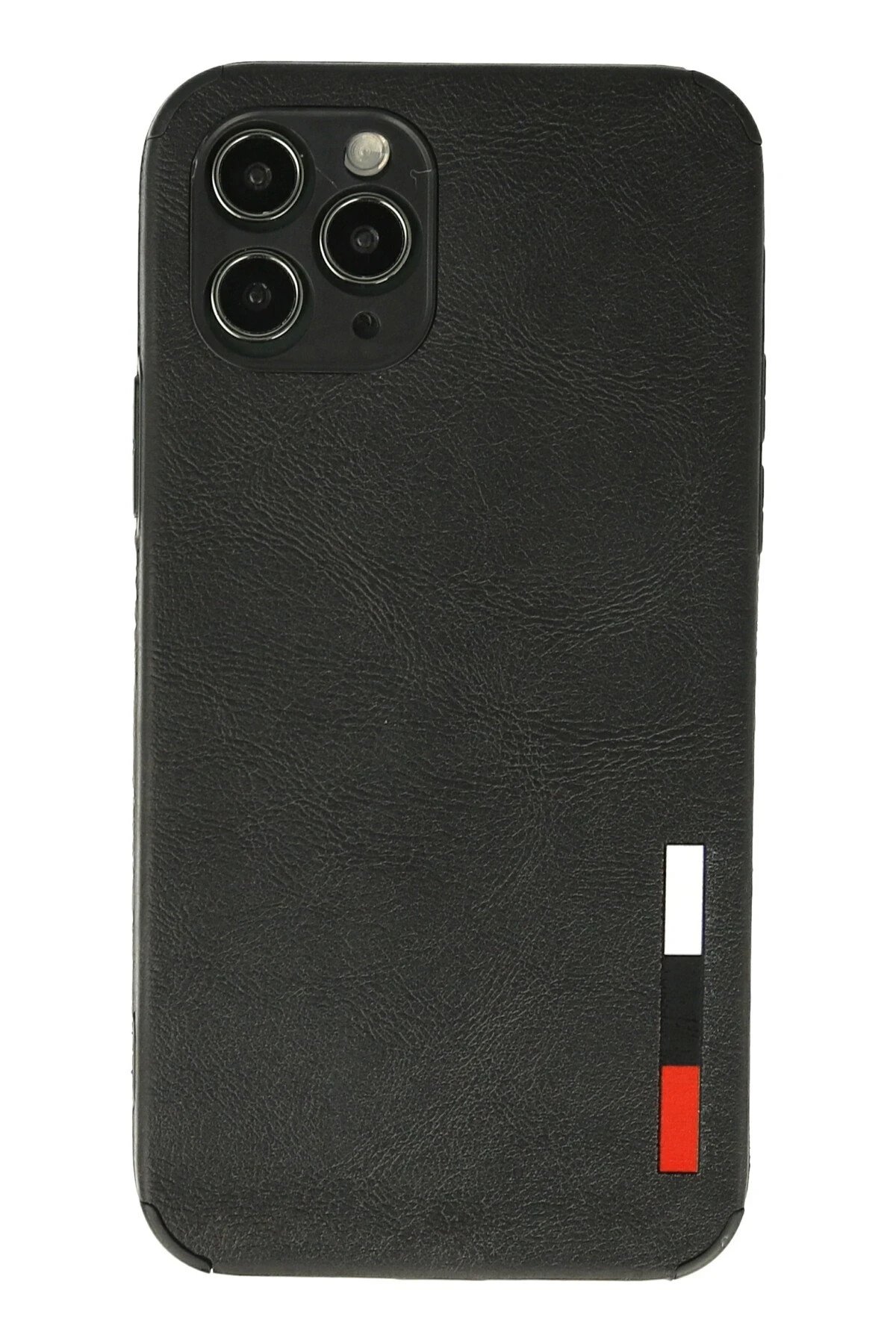 iPhone 11 Pro Max Kılıf Loop Deri Silikon - Siyah-(5796)