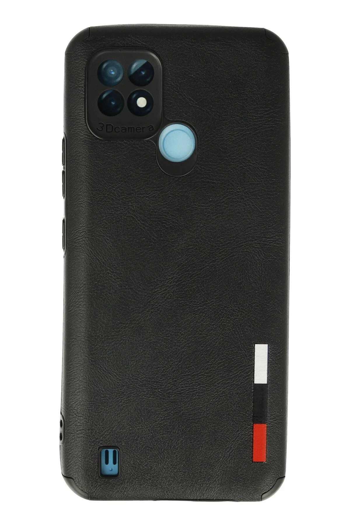 Realme C21 Kılıf Loop Deri Silikon - Siyah-(5796)