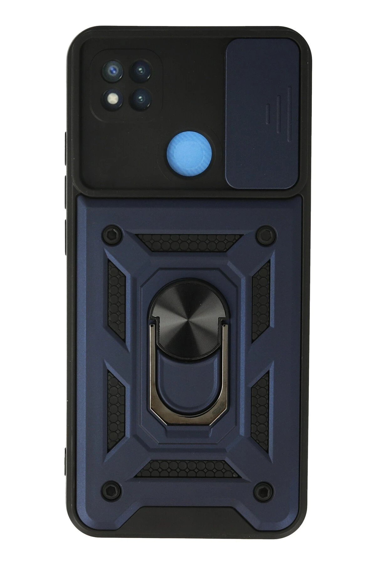 Xiaomi Redmi 9C Kılıf Pars Lens Yüzüklü Silikon - Lacivert-(5796)