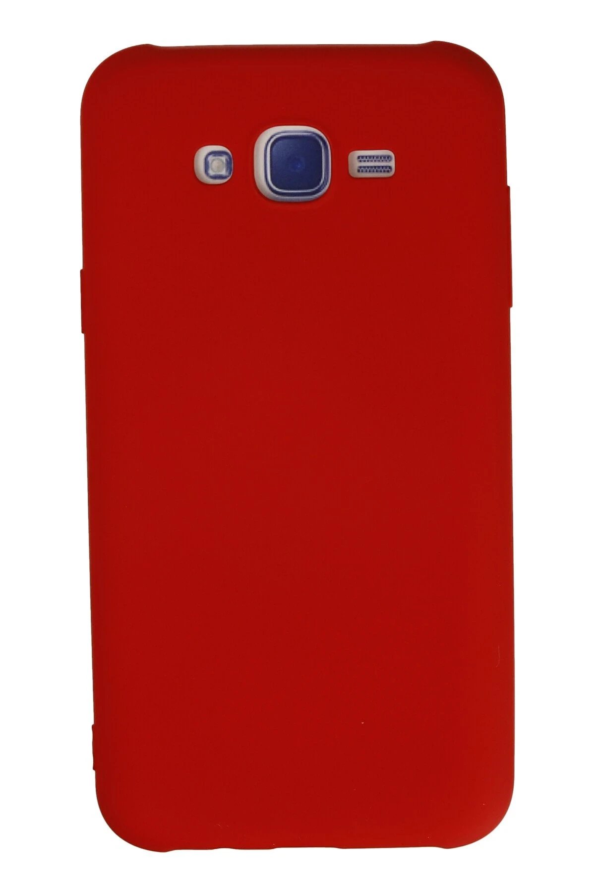 Samsung Galaxy J7 Kılıf Nano içi Kadife Silikon - Kırmızı-(5796)
