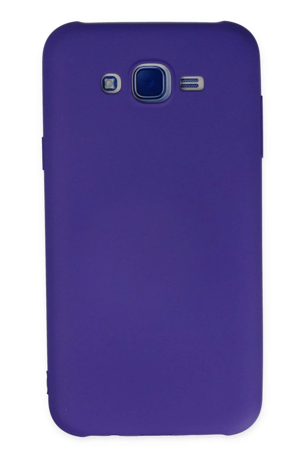 Samsung Galaxy J7 Kılıf Nano içi Kadife Silikon - Mor-(5796)