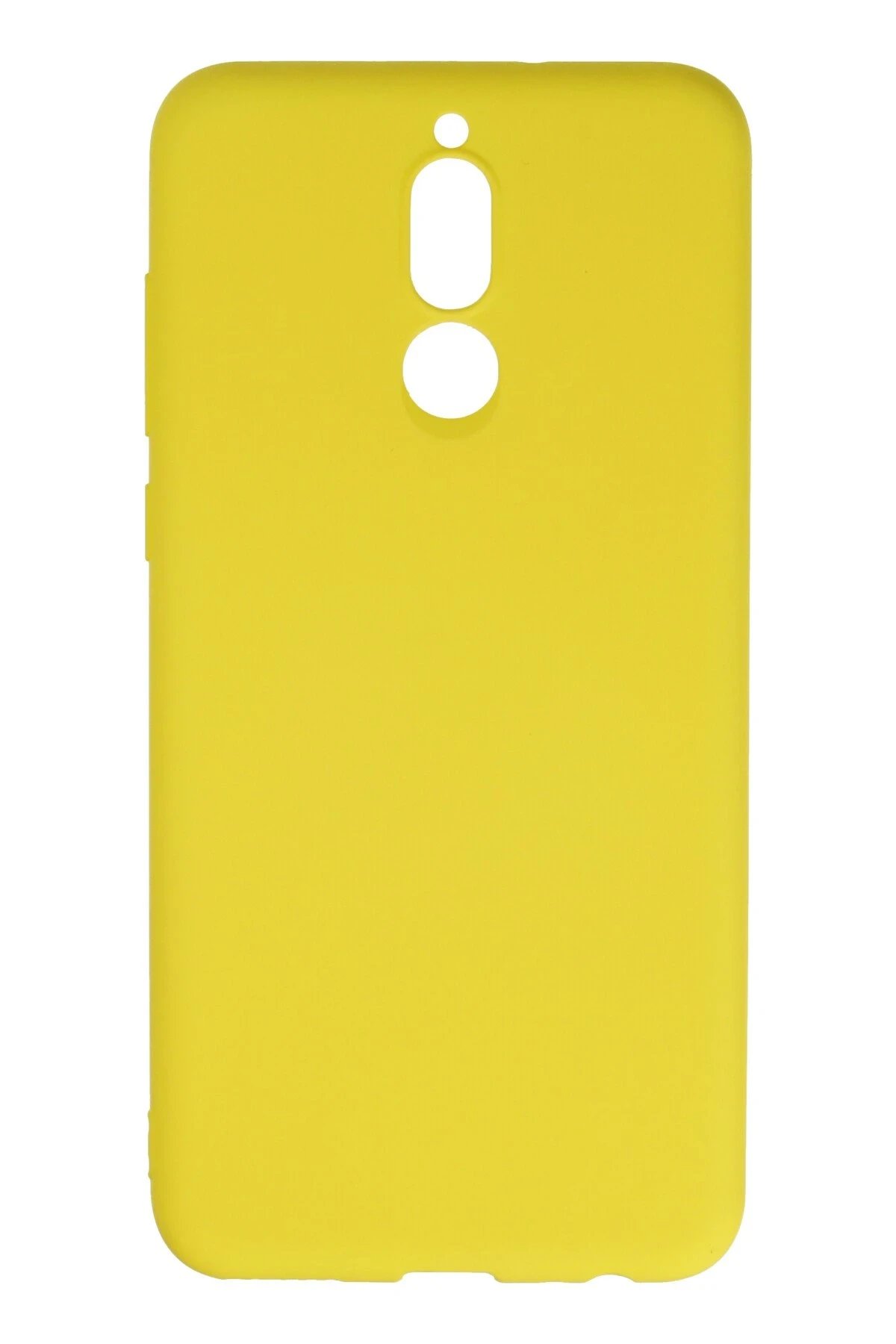 Huawei Mate 10 Lite Kılıf Nano içi Kadife Silikon - Sarı-(5796)