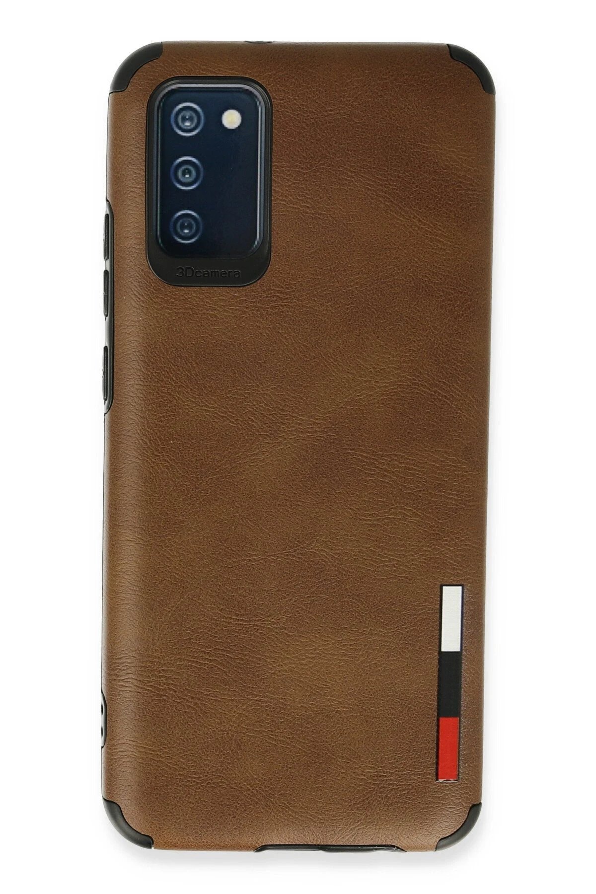 Samsung Galaxy A03S Kılıf Loop Deri Silikon - Kahverengi-(5796)