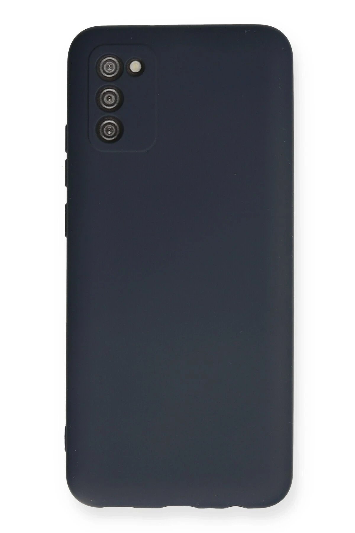 Samsung Galaxy A03S Kılıf Nano içi Kadife Silikon - Lacivert-(5796)