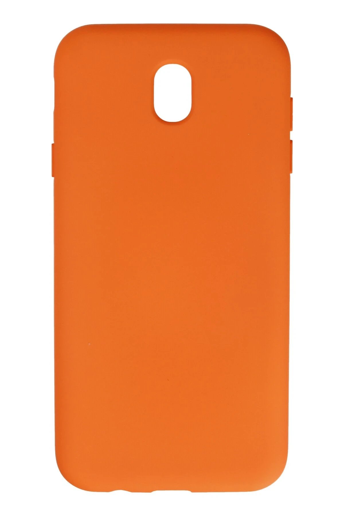 Samsung Galaxy J7 Pro / J730 Kılıf Nano içi Kadife Silikon - Turuncu-(5796)