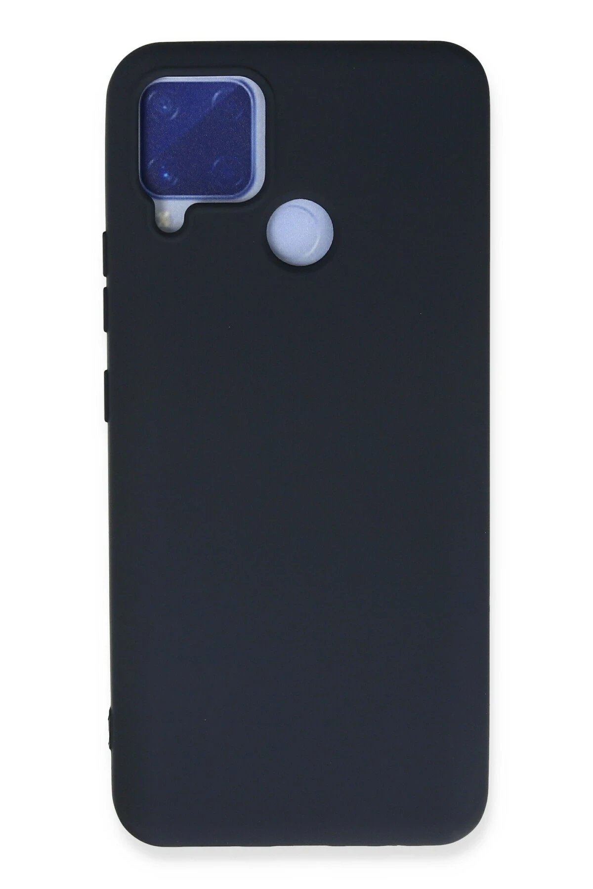 Realme C15 Kılıf Nano içi Kadife Silikon - Lacivert-(5796)