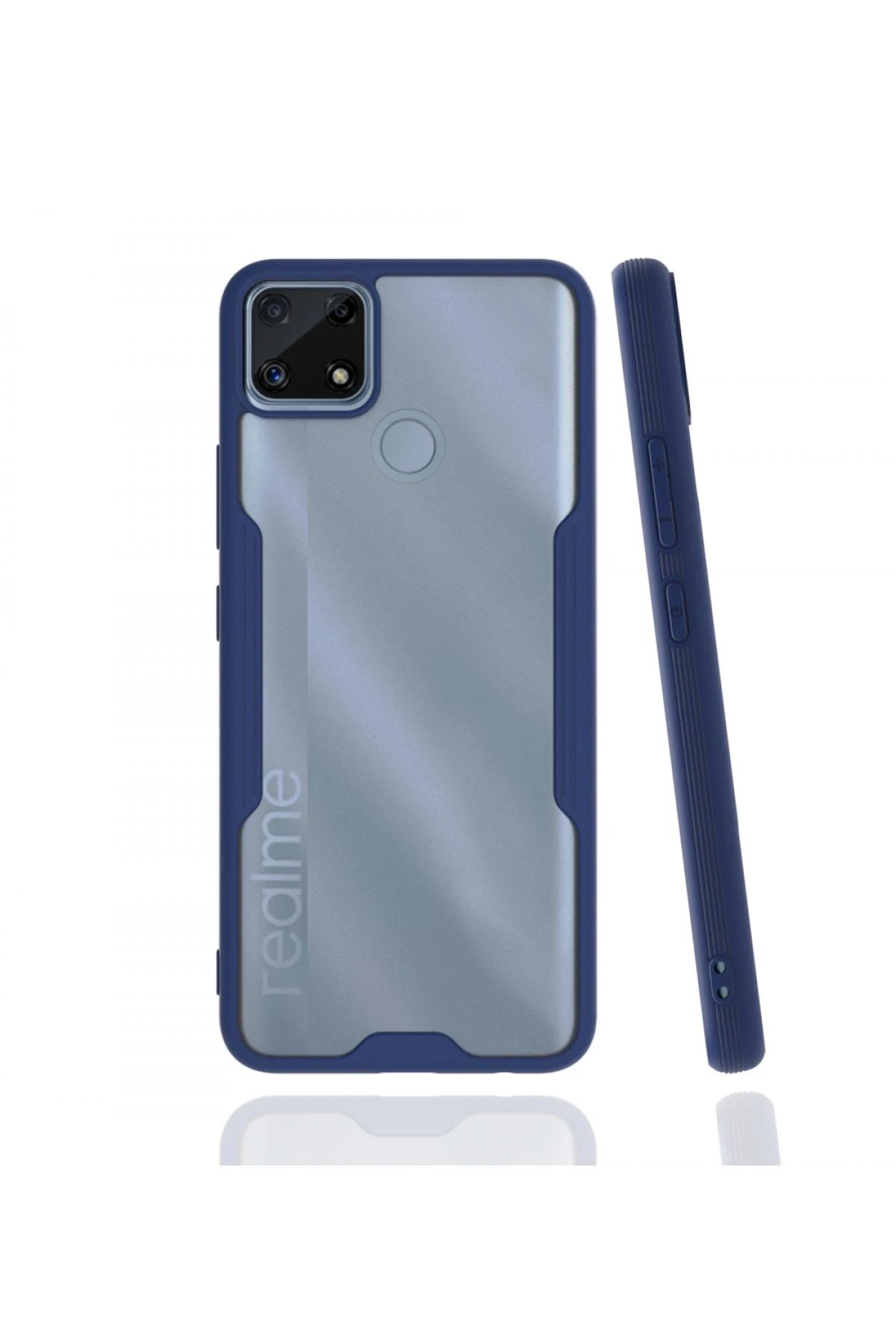 Realme C25 Kılıf Platin Silikon - Lacivert-(5796)