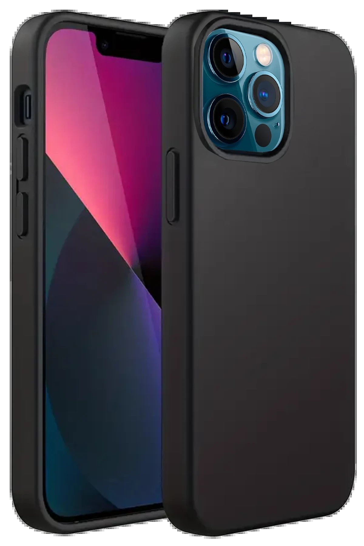 iPhone 12 Pro Kılıf First Silikon - Siyah-(5796)