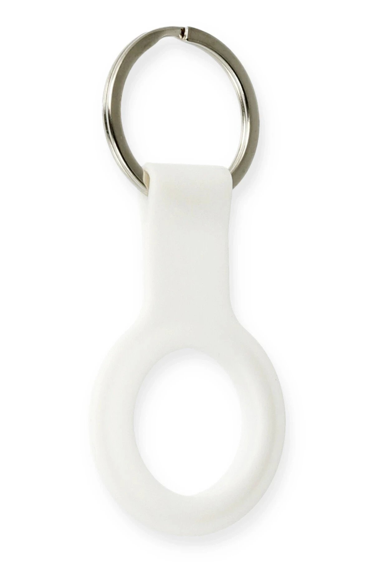 Airtag Silikon Kılıf - Beyaz-(5796)