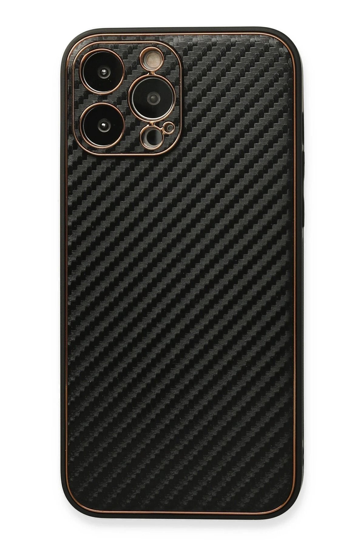 iPhone 13 Pro Max Kılıf Coco Karbon Silikon - Siyah-(5796)