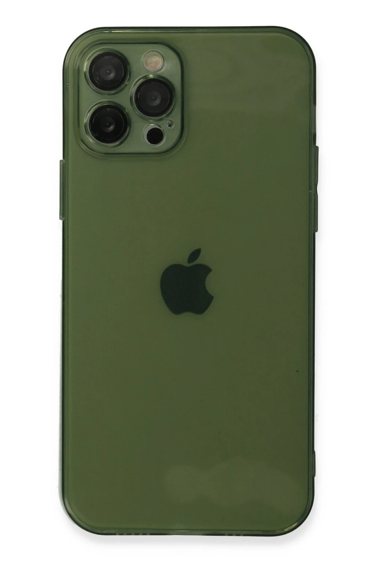 iPhone 12 Pro Max Kılıf Fly Lens Silikon - Yeşil-(5796)