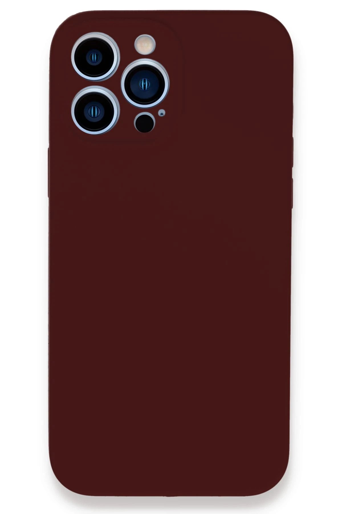 iPhone 13 Pro Max Kılıf Lansman Legant Silikon - Bordo-(5796)