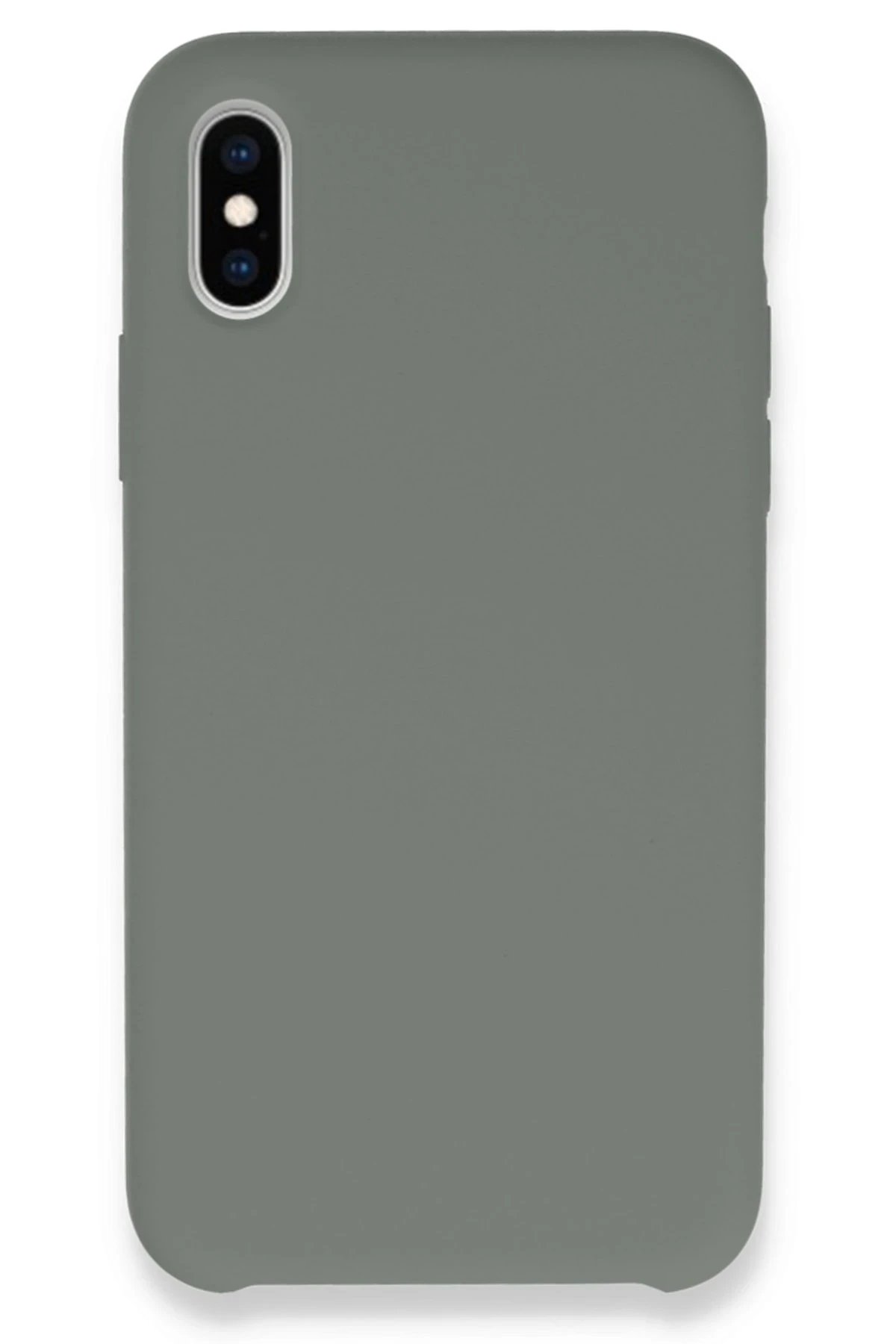 iPhone XS Max Kılıf Lansman Legant Silikon - Gri-(5796)