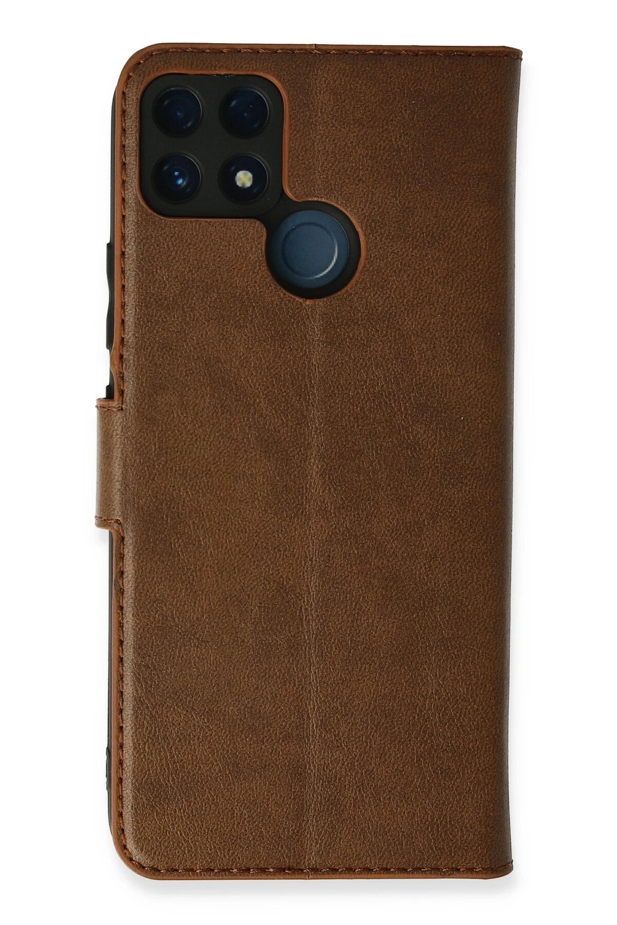 Realme C25 Kılıf Trend S Plus Kapaklı Kılıf - Taba-(5796)