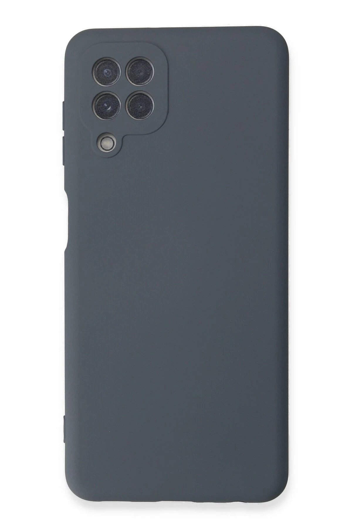 Samsung Galaxy A22 Kılıf Nano içi Kadife Silikon - Gri-(5796)