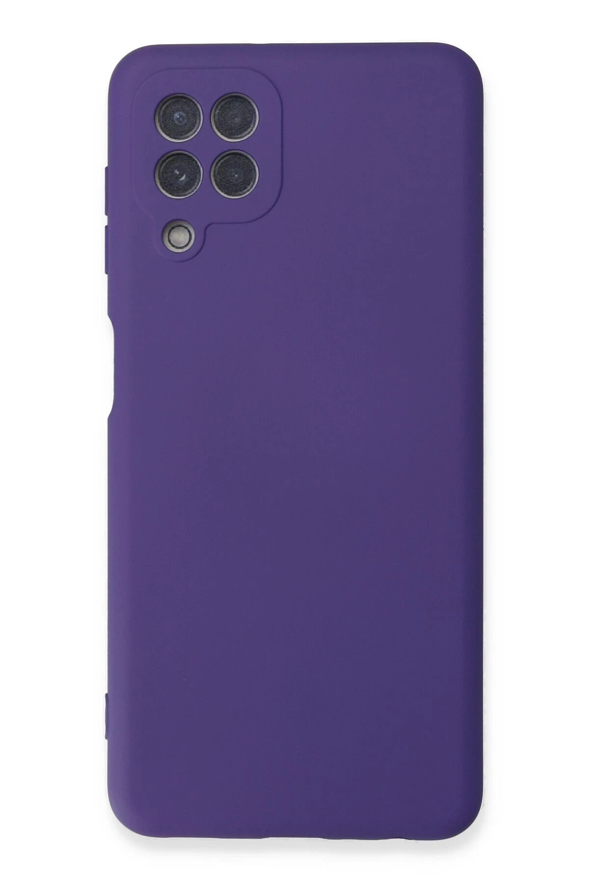 Samsung Galaxy A22 Kılıf Nano içi Kadife Silikon - Mor-(5796)