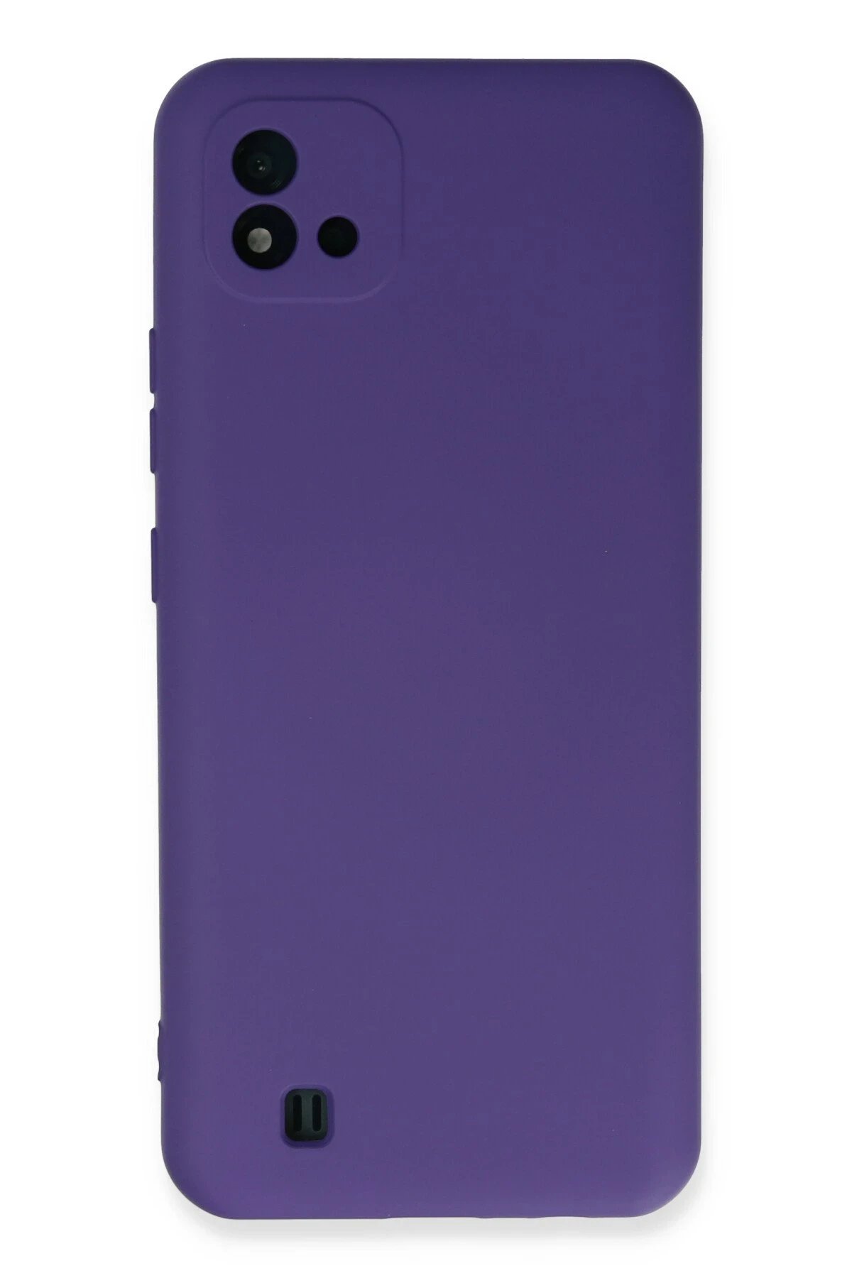 Realme C11 2021 Kılıf Nano içi Kadife Silikon - Mor-(5796)