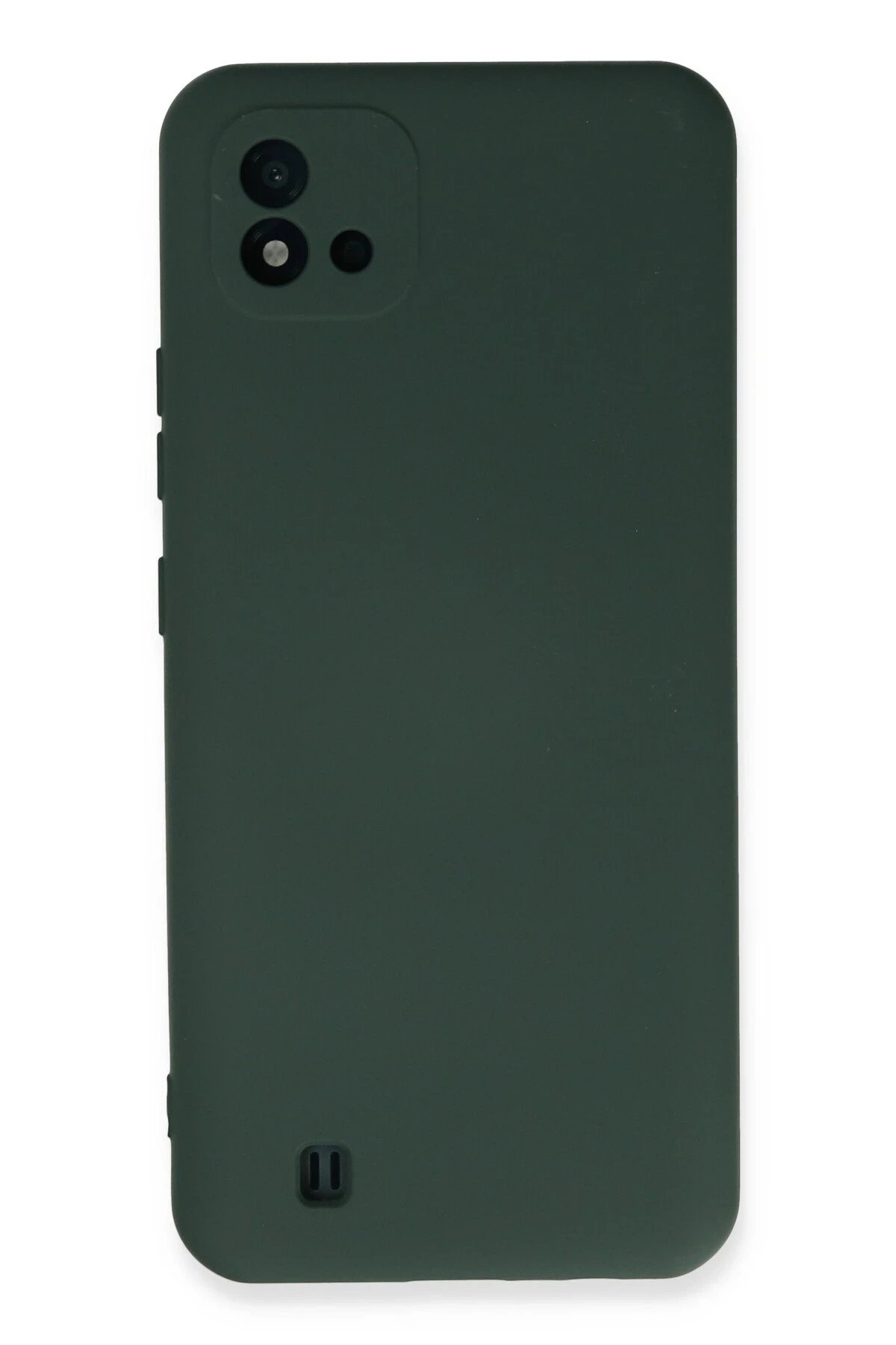Realme C11 2021 Kılıf Nano içi Kadife Silikon - Koyu Yeşil-(5796)