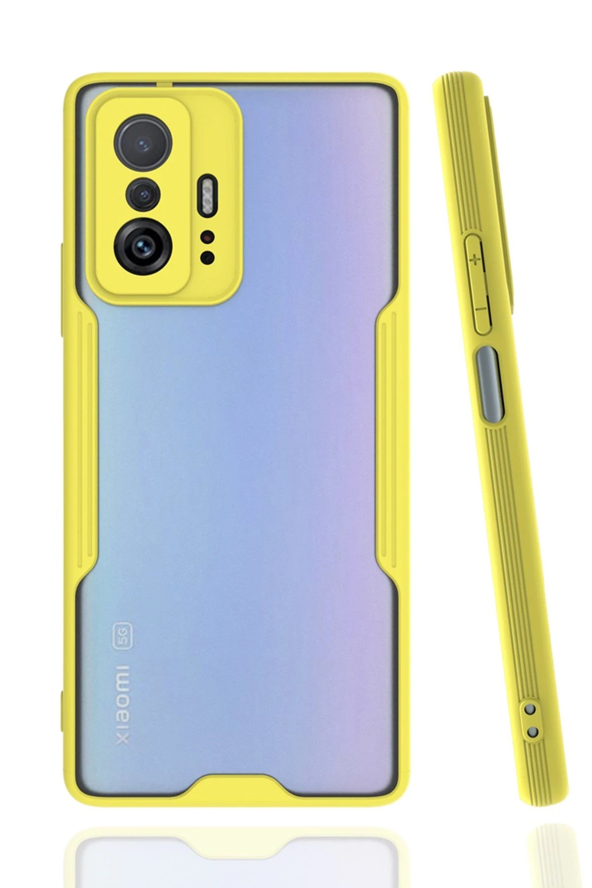 Xiaomi Mi 11T Pro Kılıf Platin Silikon - Sarı-(5796)