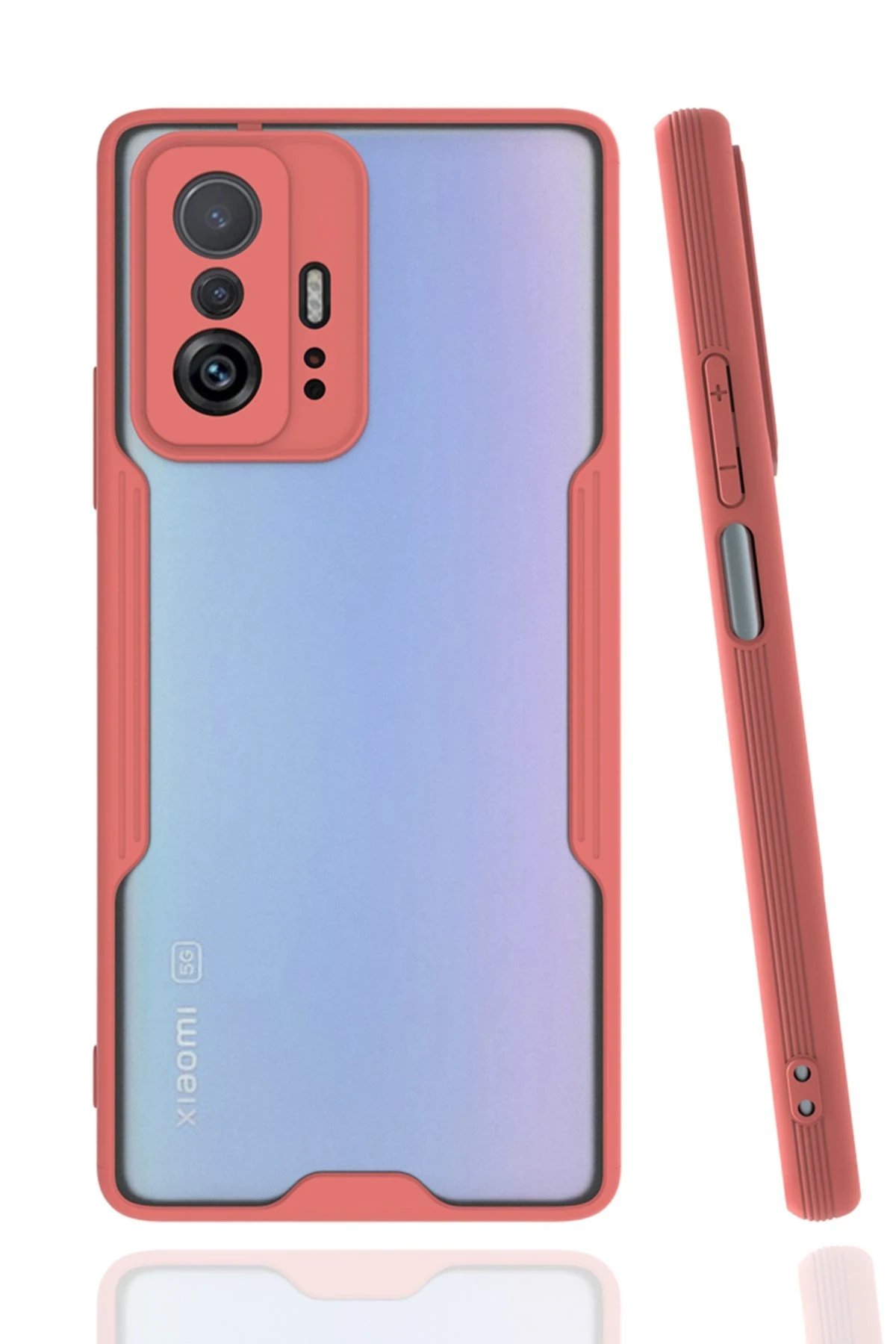Xiaomi Mi 11T Pro Kılıf Platin Silikon - Pembe-(5796)