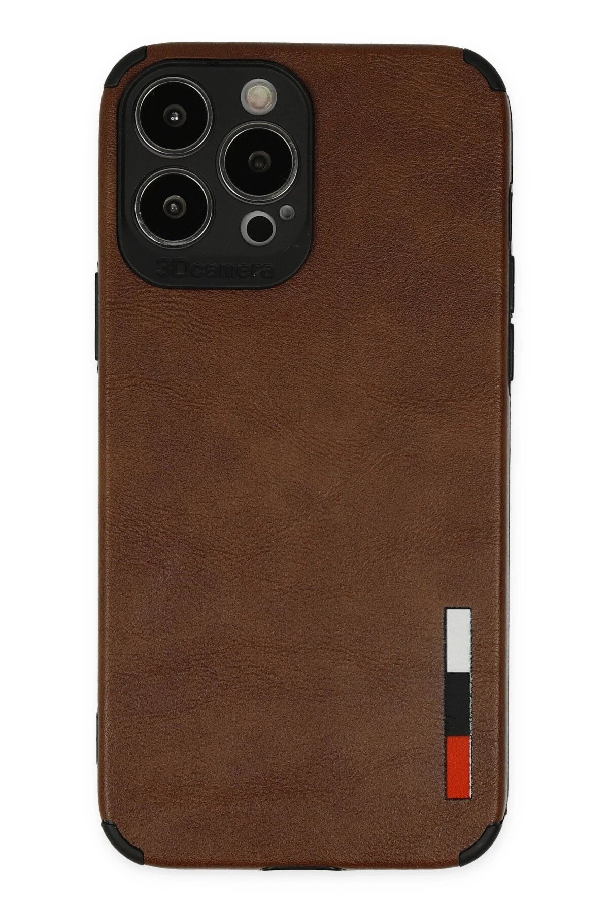 iPhone 13 Pro Max Kılıf Loop Deri Silikon - Kahverengi-(5796)