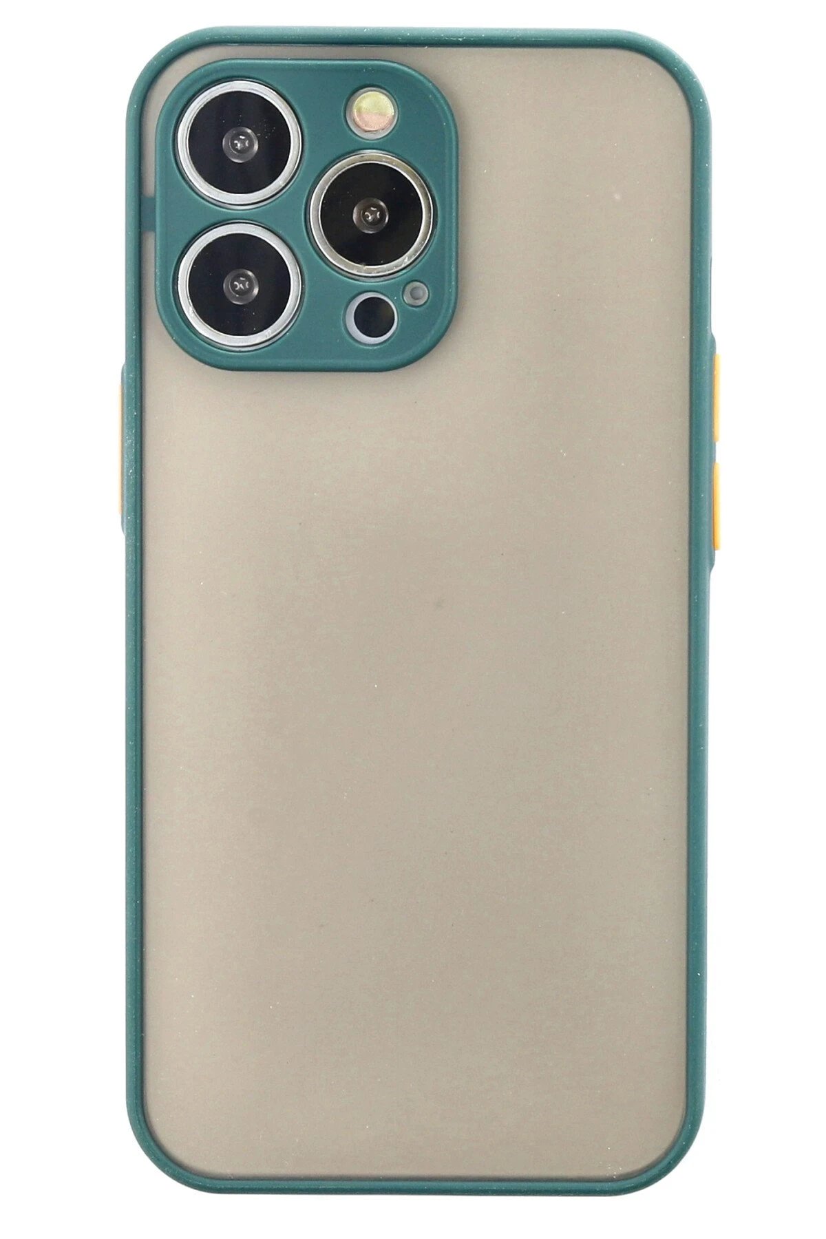 iPhone 13 Pro Max Kılıf Montreal Silikon Kapak - Yeşil-(5796)