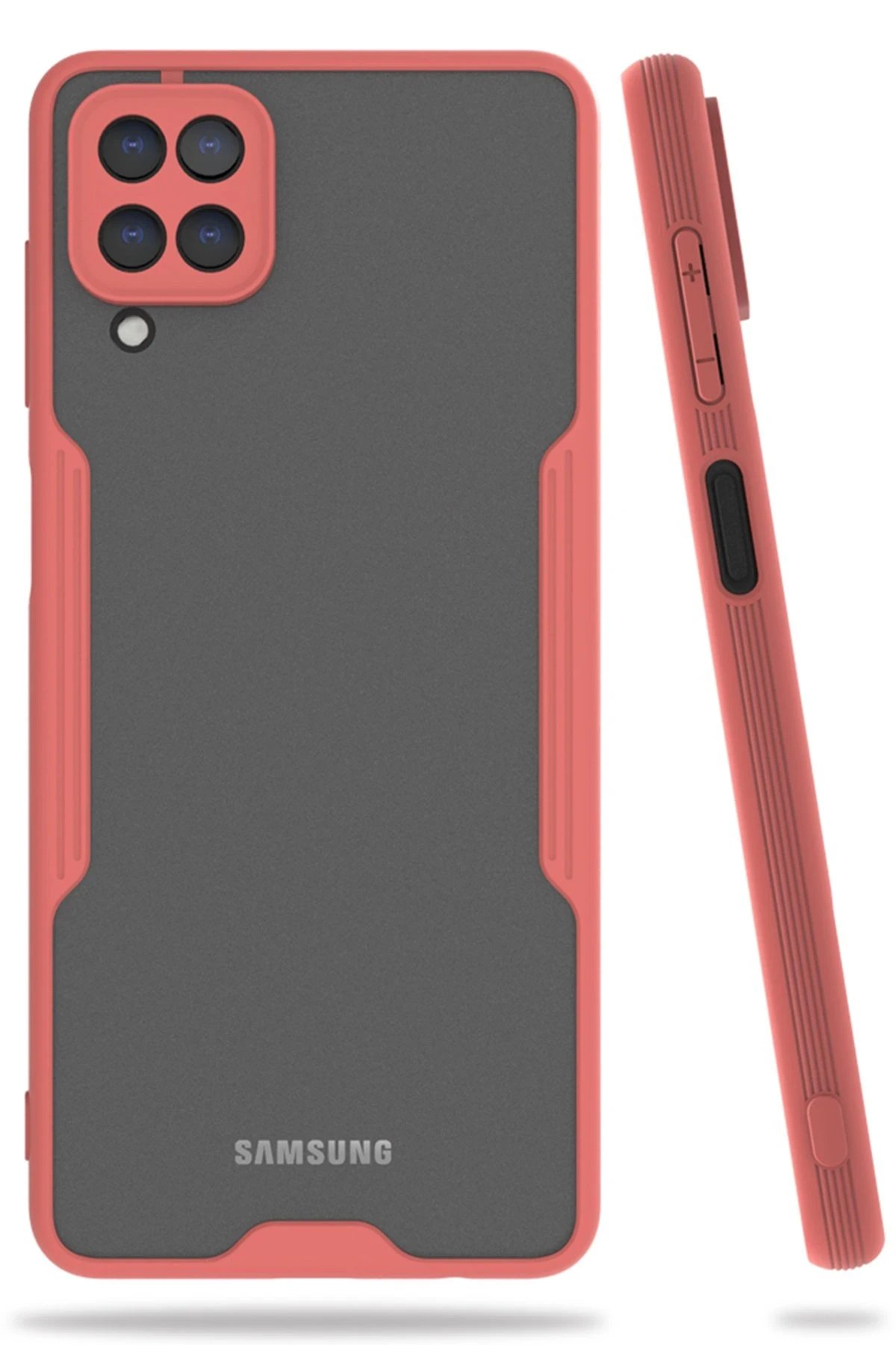 Samsung Galaxy A22 Kılıf Platin Silikon - Pembe-(5796)