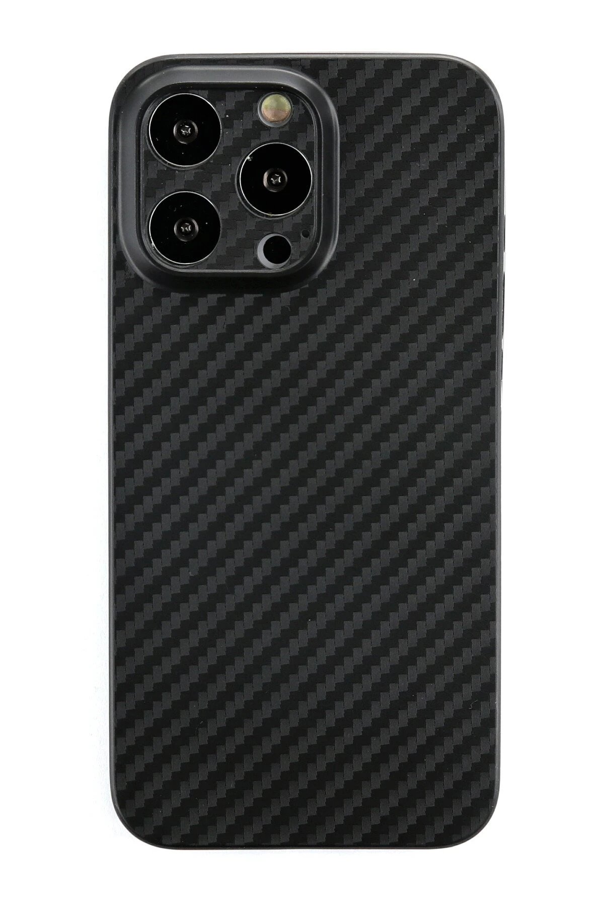 iPhone 13 Pro Kılıf Karbon PP Silikon - Siyah-(5796)