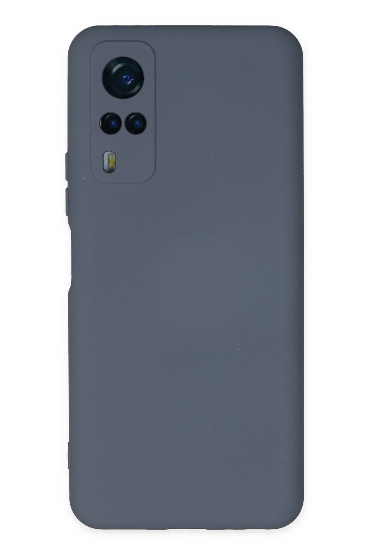 Vivo Y53S Kılıf Nano içi Kadife Silikon - Gri-(5796)