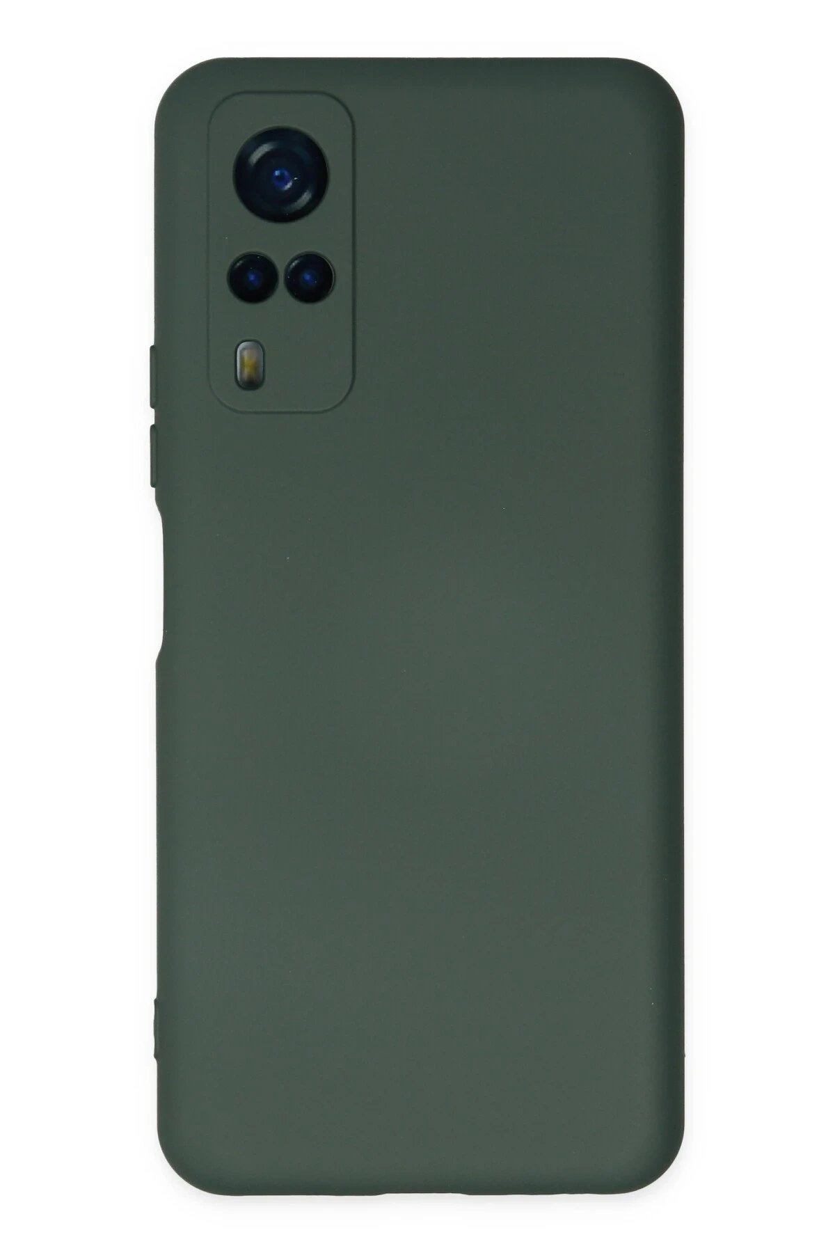 Vivo Y53S Kılıf Nano içi Kadife Silikon - Koyu Yeşil-(5796)