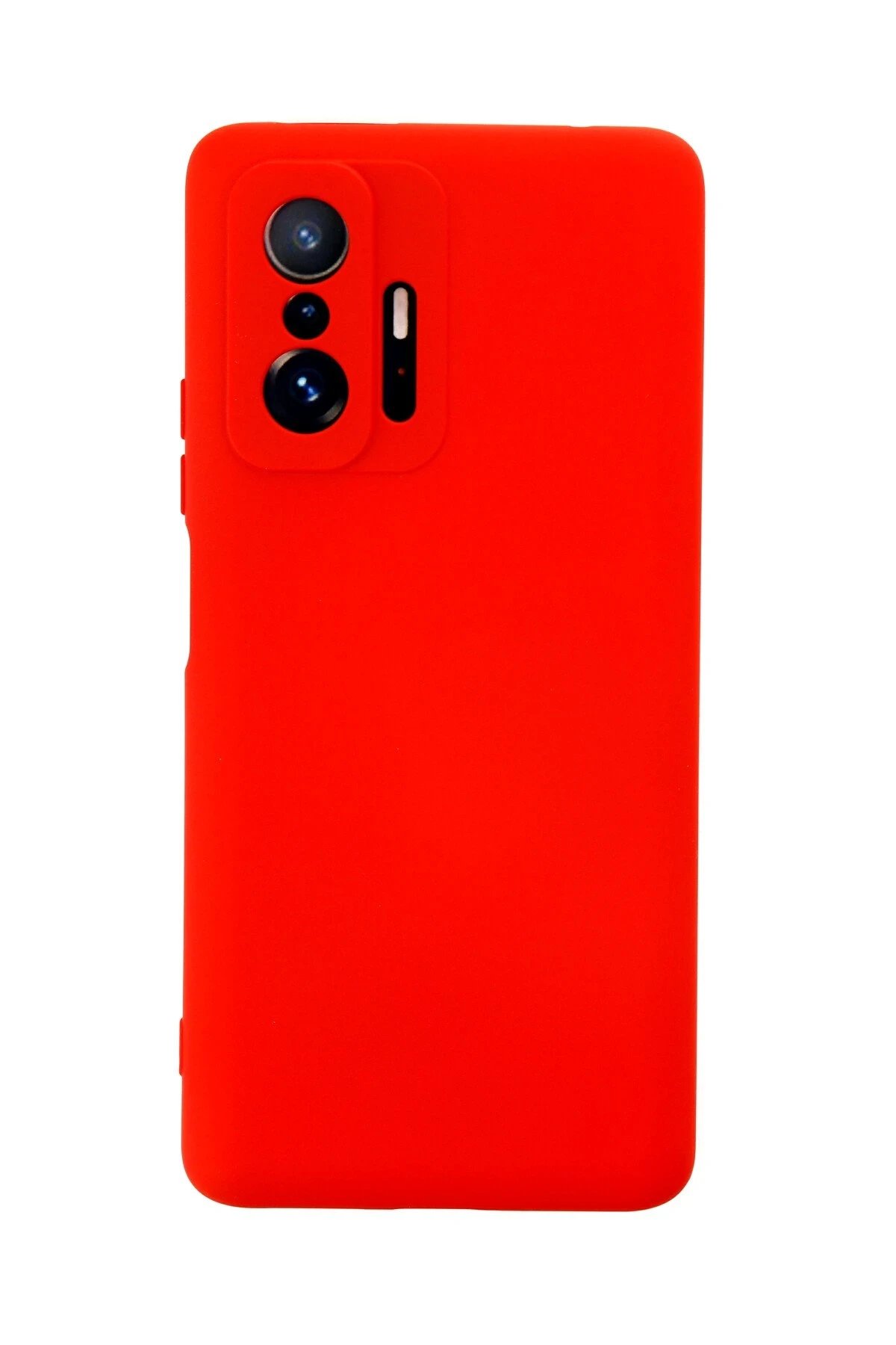 Xiaomi Mi 11T Pro Kılıf Nano içi Kadife Silikon - Kırmızı-(5796)