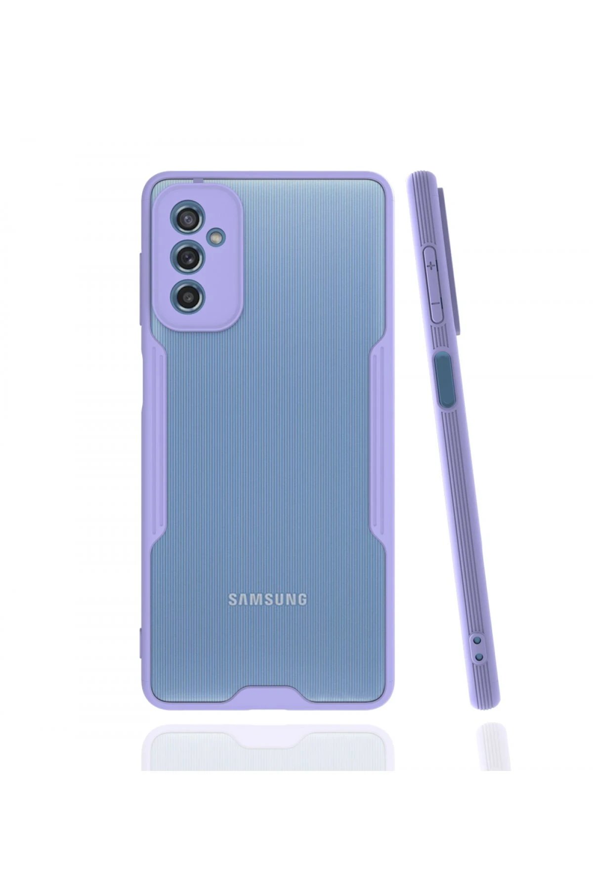 Samsung Galaxy M52 5G Kılıf Platin Silikon - Lila-(5796)