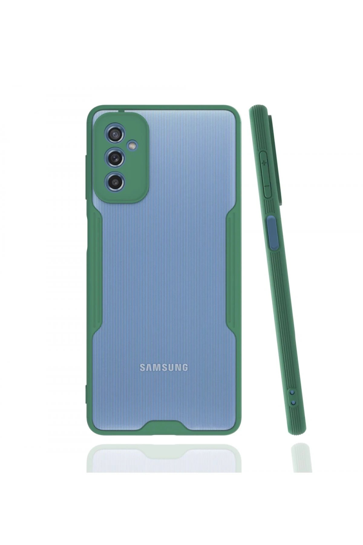 Samsung Galaxy M52 5G Kılıf Platin Silikon - Yeşil-(5796)