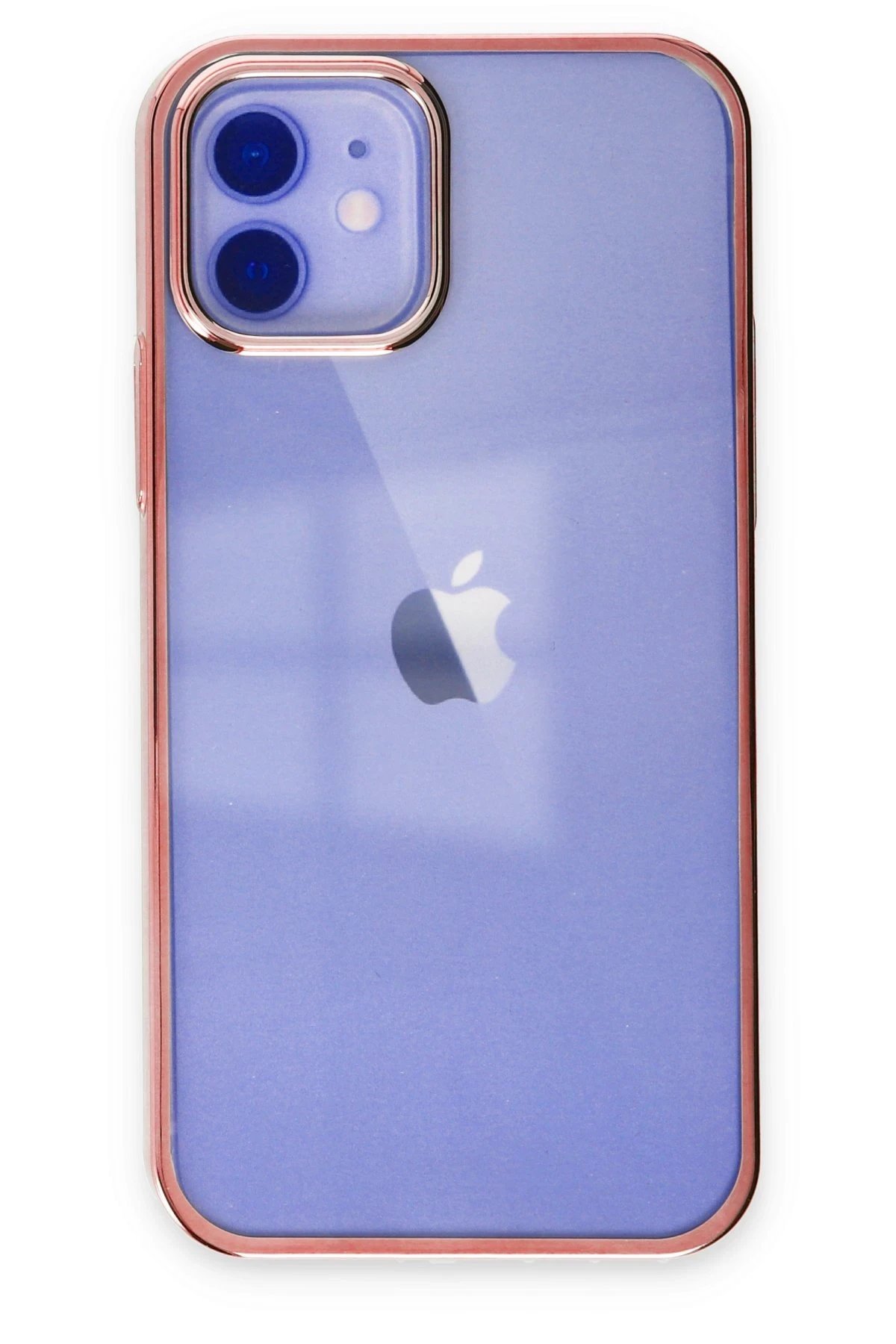 iPhone 12 Kılıf Element Silikon - Pembe-(5796)